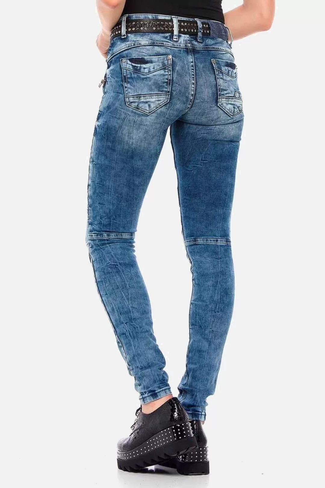 Cipo & Baxx Slim-fit-Jeans "Jeans", mit coolen Stickelementen, WD381 günstig online kaufen