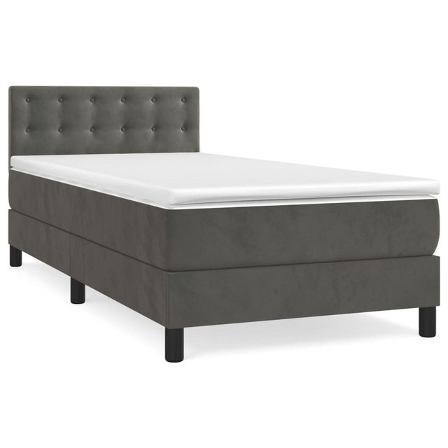 vidaXL Boxspringbett Bett Boxspringbett mit Matratze Samt (90 x 190 cm, Dun günstig online kaufen