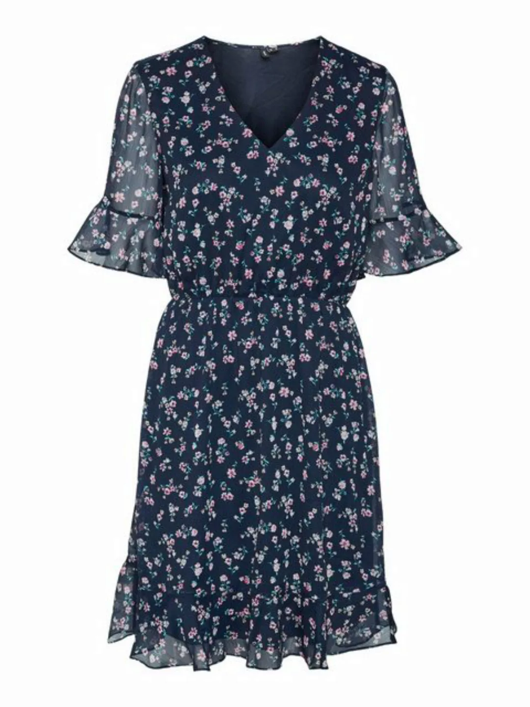 Vero Moda Minikleid VMSMILLA 2/4 SHORT DRESS WVN GA mit Volant günstig online kaufen