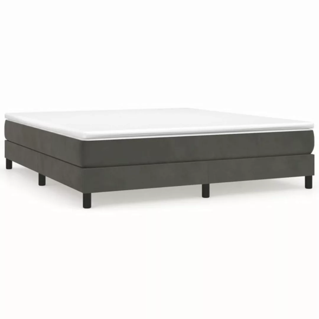 furnicato Bett Bettgestell Dunkelgrau 160x200 cm Samt günstig online kaufen