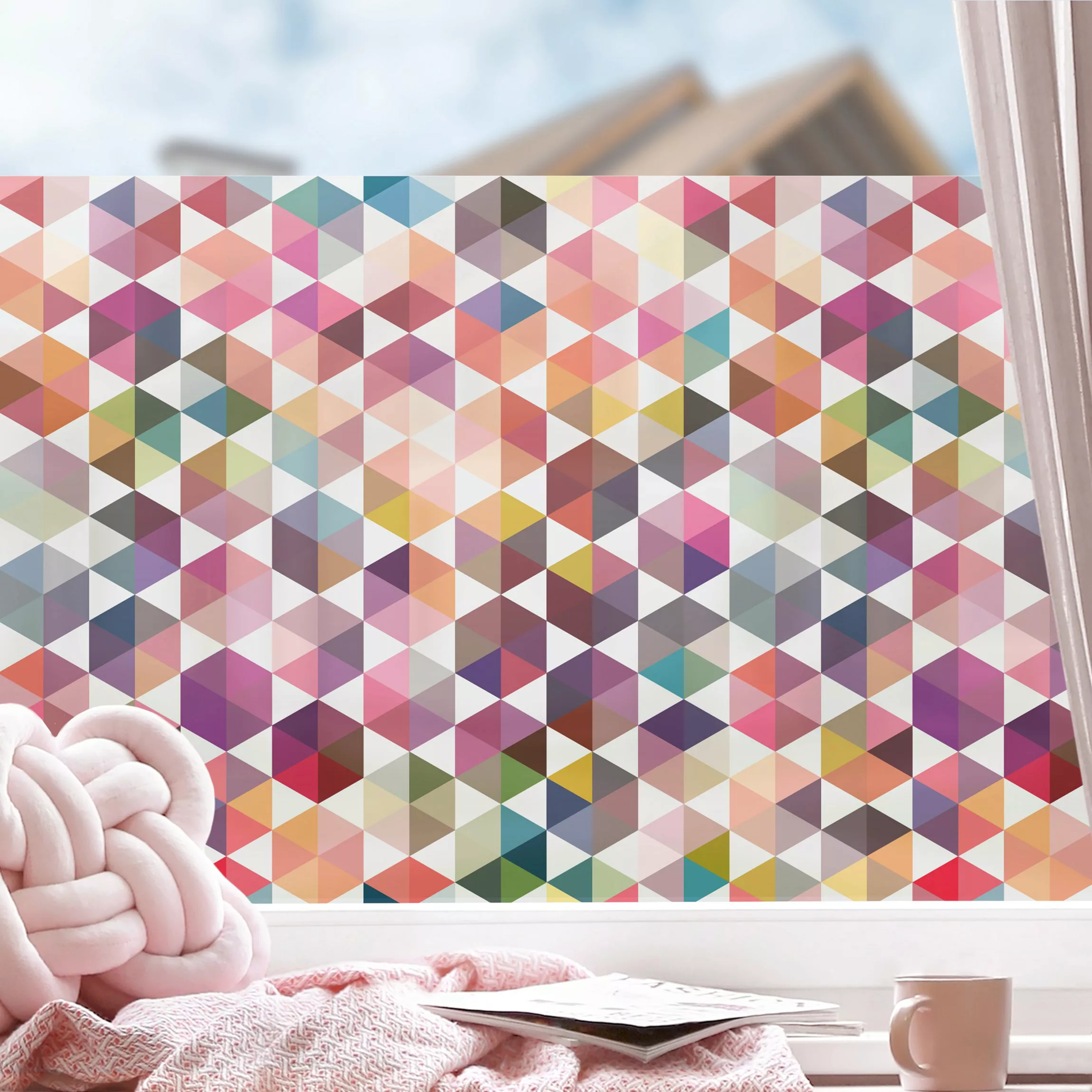 Fensterfolie Hexagon Facetten günstig online kaufen