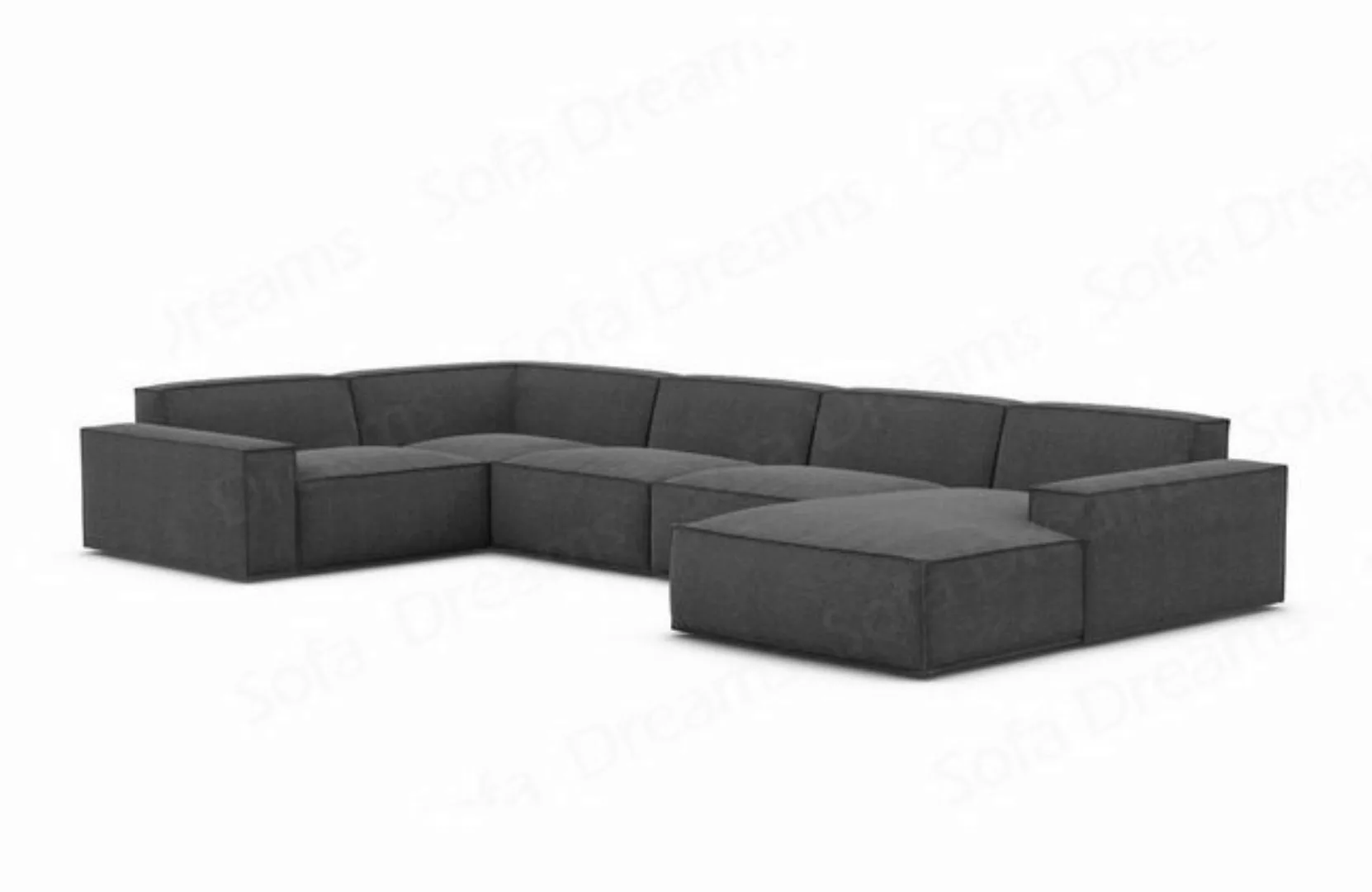 Sofa Dreams Wohnlandschaft Sofa Strukturstoff Polstersofa Formenta U Form S günstig online kaufen