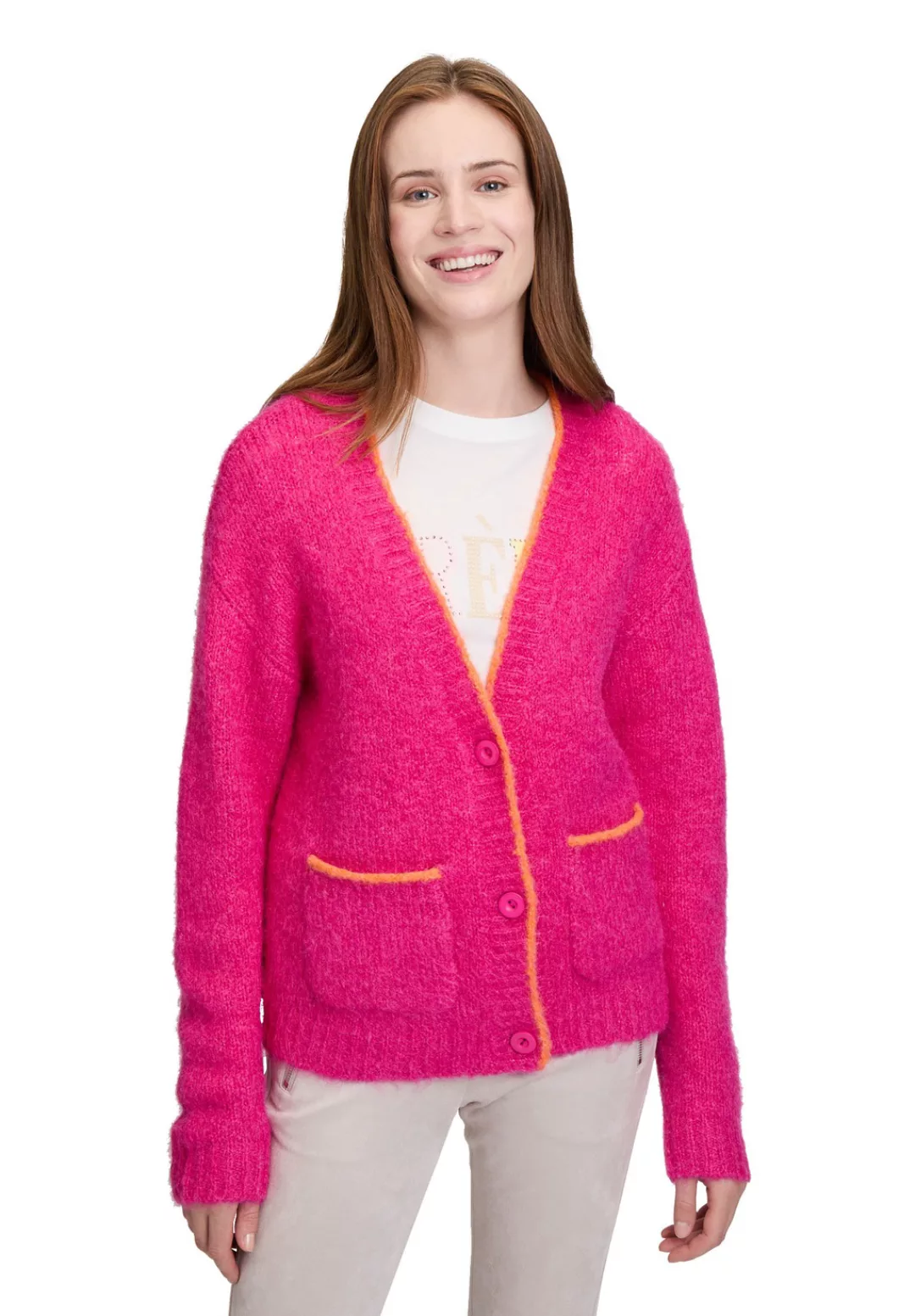 Cartoon Strickjacke "Cartoon Strick-Cardigan mit V-Ausschnitt", Rippbündche günstig online kaufen