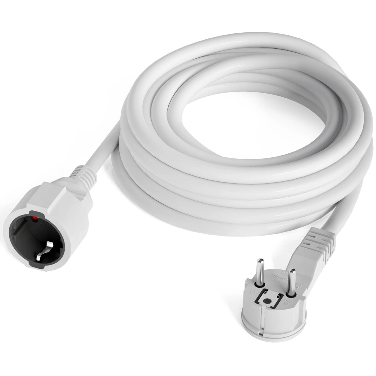 hb-digital 5m Verlängerungskabel mit Winkelstecker H05VV-F Kabel IP22 günstig online kaufen
