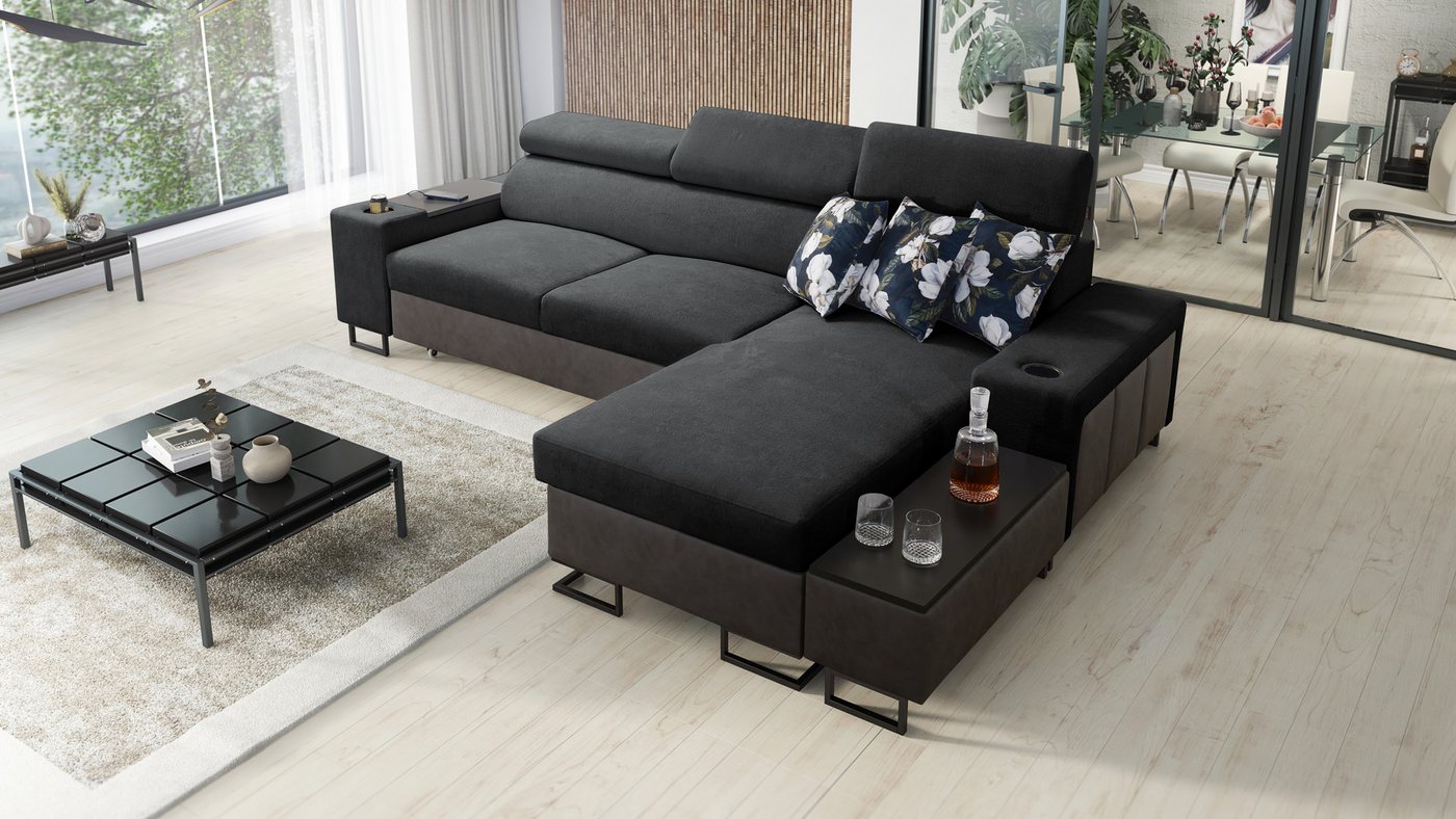 Kaiser Möbel Ottomane Luxuriöses, komfortables,Ecksofa MELODY I MINI mit Us günstig online kaufen