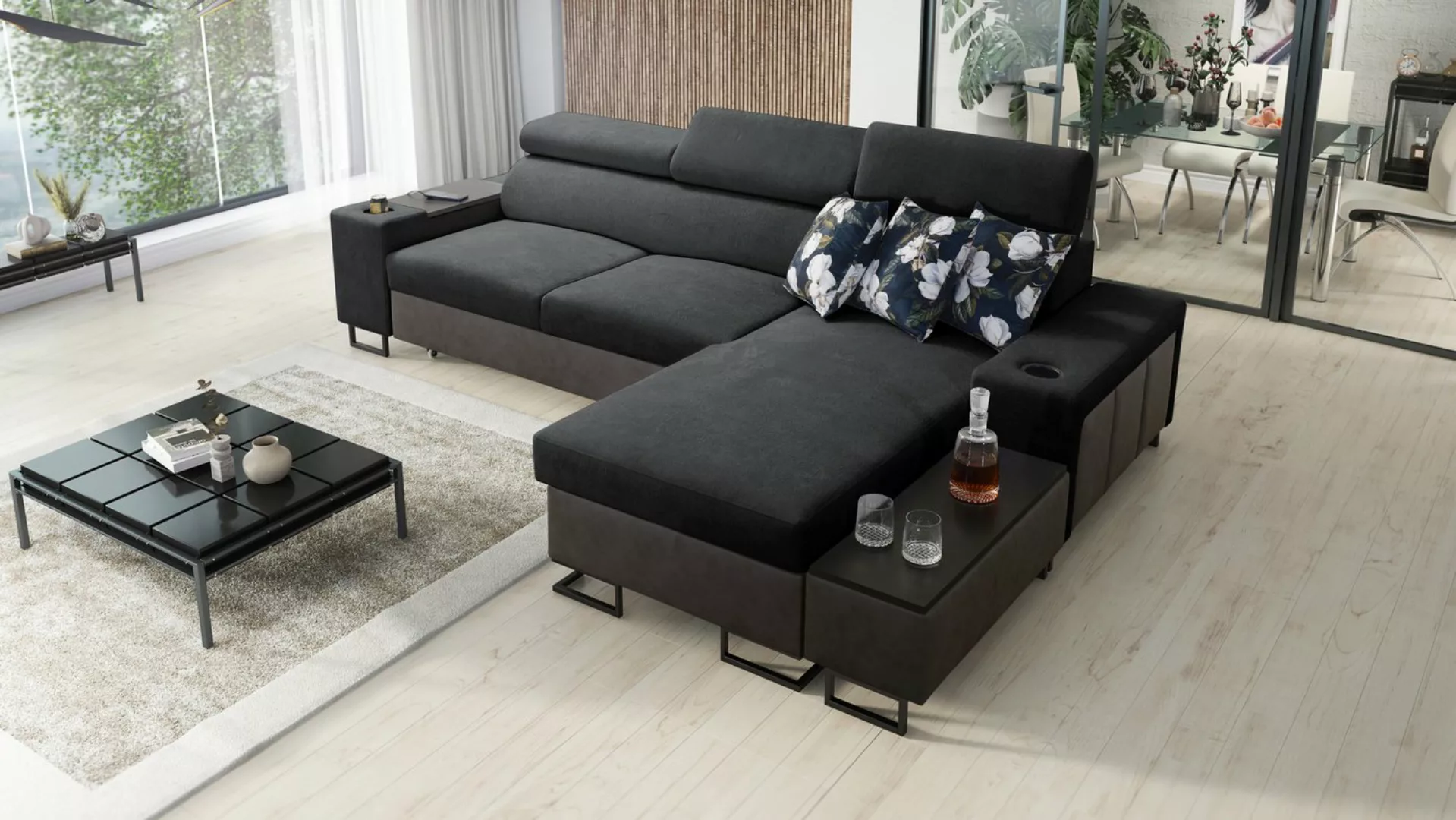 Kaiser Möbel Ecksofa Luxuriöses, komfortables,Ecksofa MELODY I MINI mit Usb günstig online kaufen