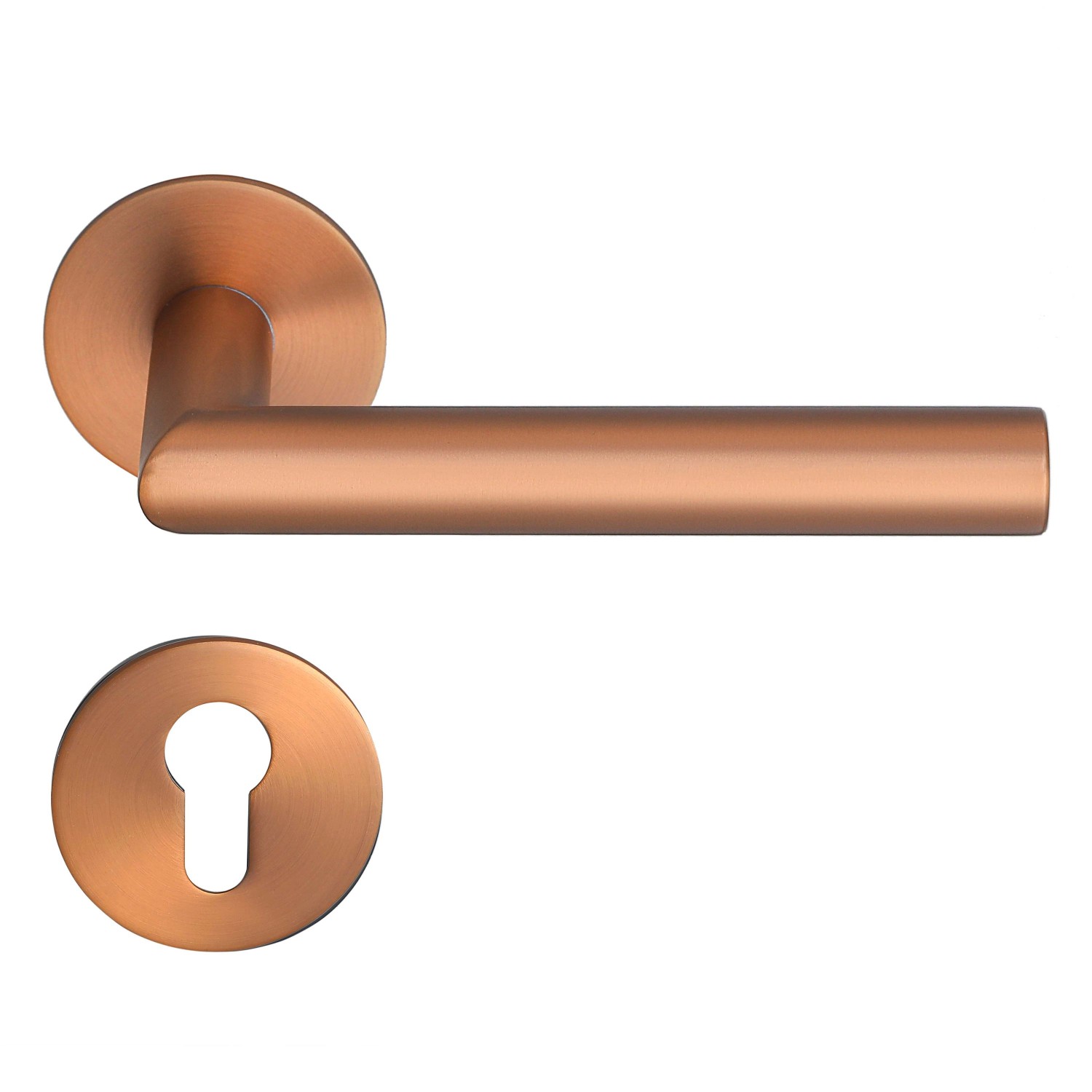 MeinTürgriff Drückergarnitur Toulouse Flachrosette Rosegold Türgriff günstig online kaufen