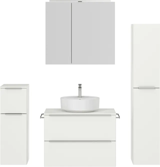 nobilia® Badmöbel-Set »Alvene«, (4 St., vormontiert, mit Soft-Close), inkl. günstig online kaufen