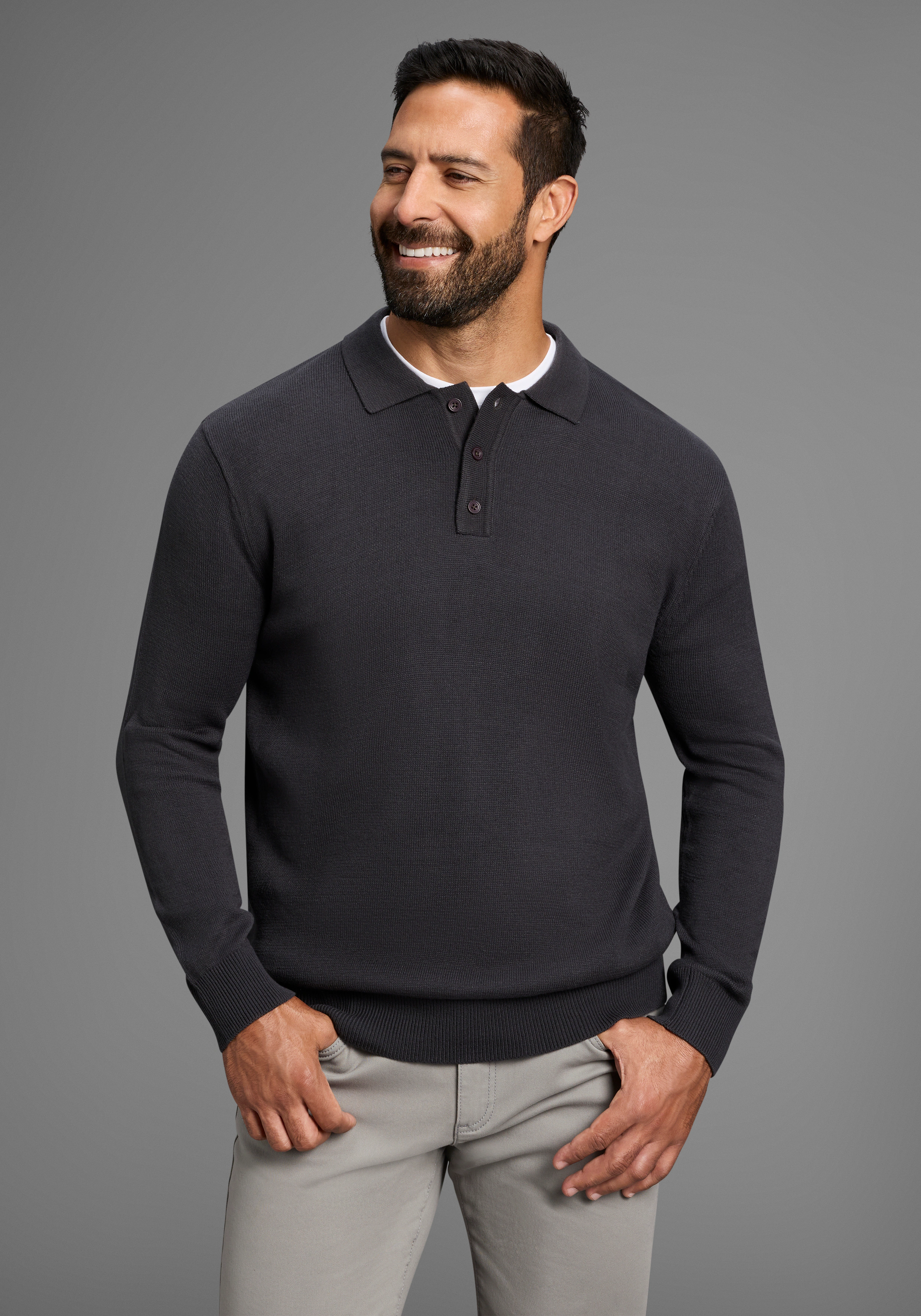 Mans World Polokragenpullover "Neue Kollektion ", mit Knopfleiste günstig online kaufen