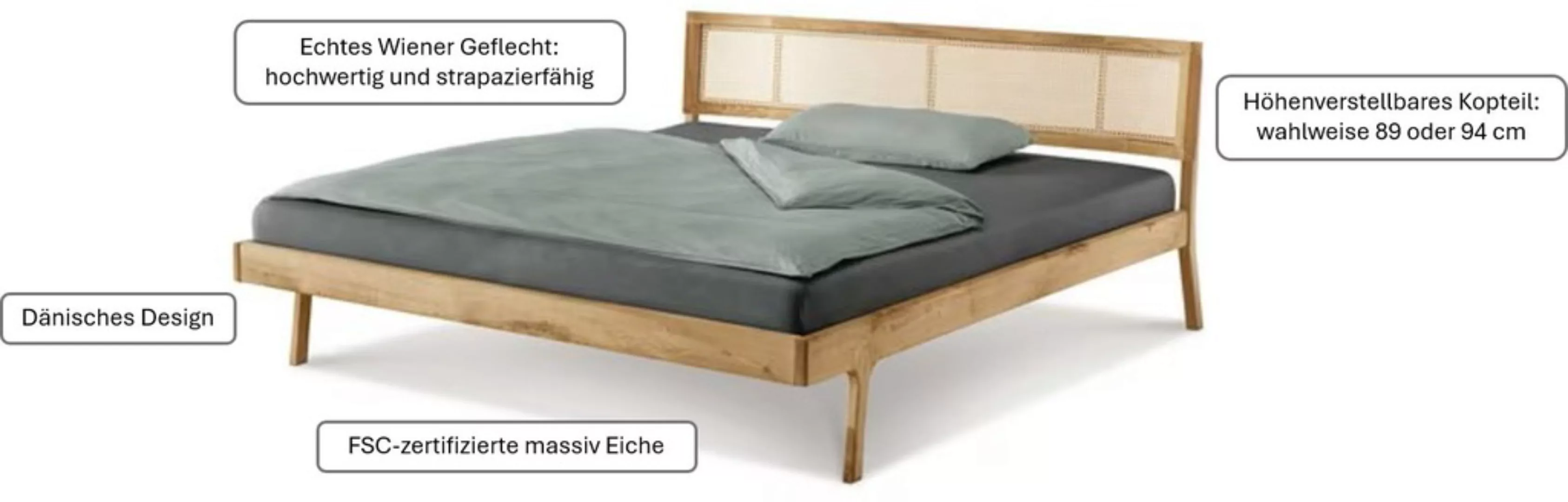 andas Bett "Hällevik Doppelbett, Massivholzbett, hyggeliger Stil", massive günstig online kaufen