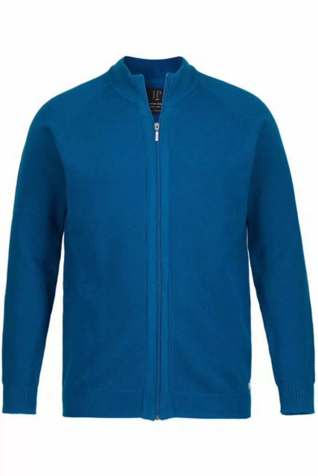 JP1880 Poloshirt Strickjacke Strukturstrick Stehkragen günstig online kaufen