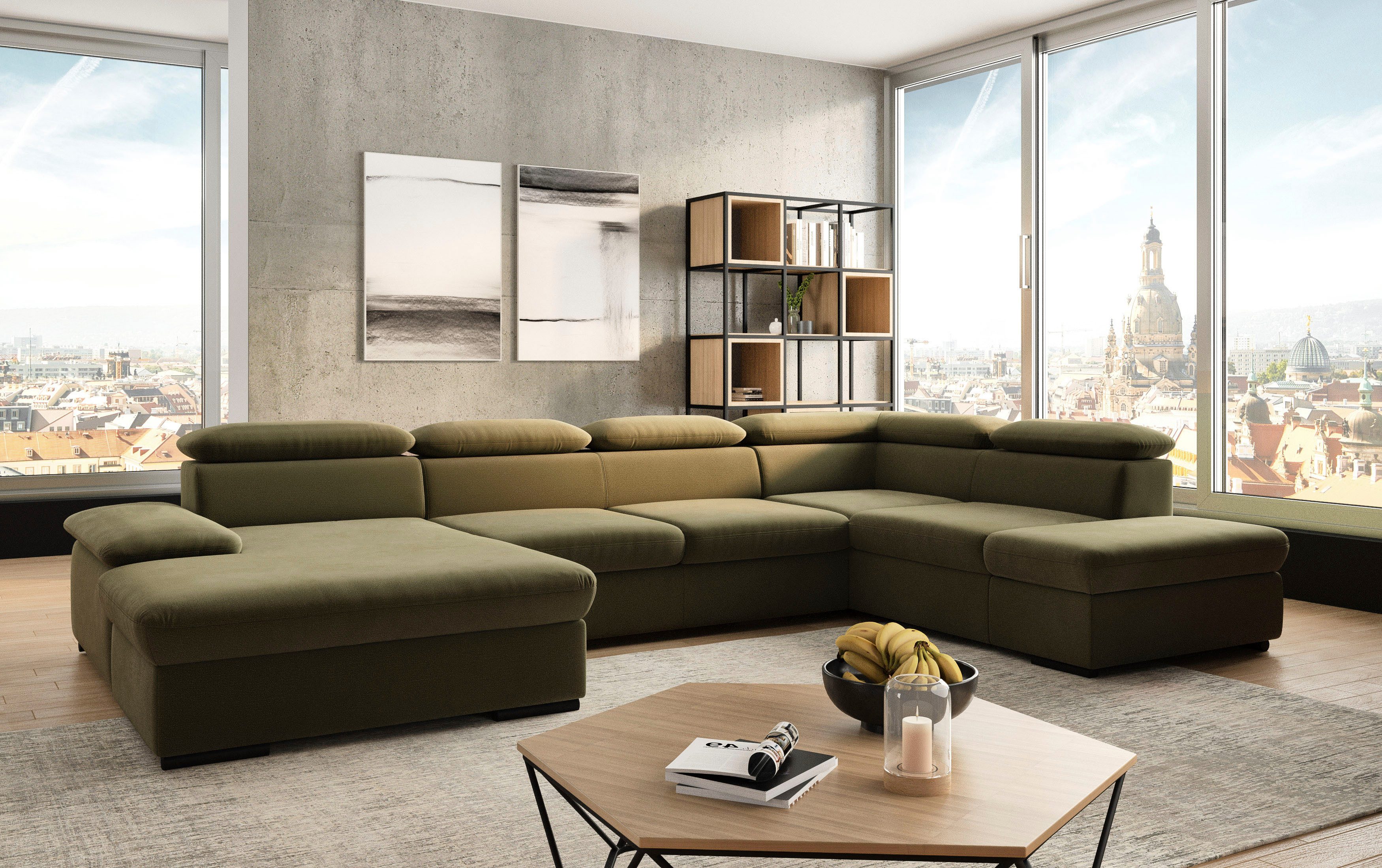 sit&more Wohnlandschaft "Alcudia U-Form", wahlweise mit Bettfunktion günstig online kaufen
