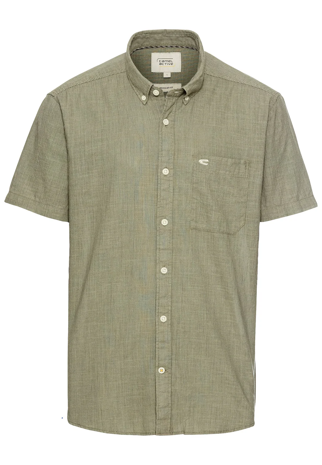 camel active Kurzarmhemd mit Button-Down-Kragen und günstig online kaufen