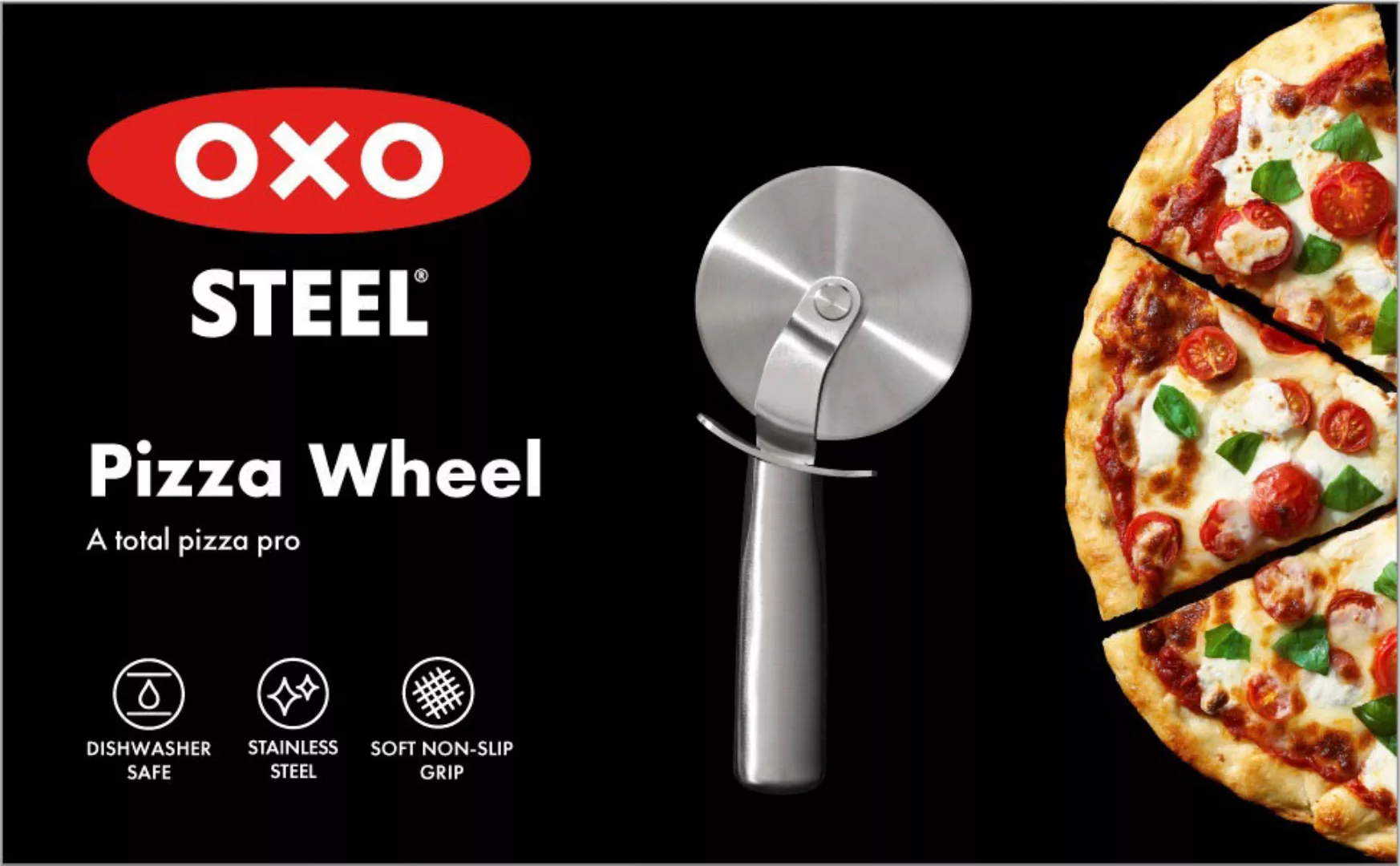 OXO Good Grips Pizzaschneider, (1 tlg.), Edelstahl, Soft-Touch-Griff günstig online kaufen