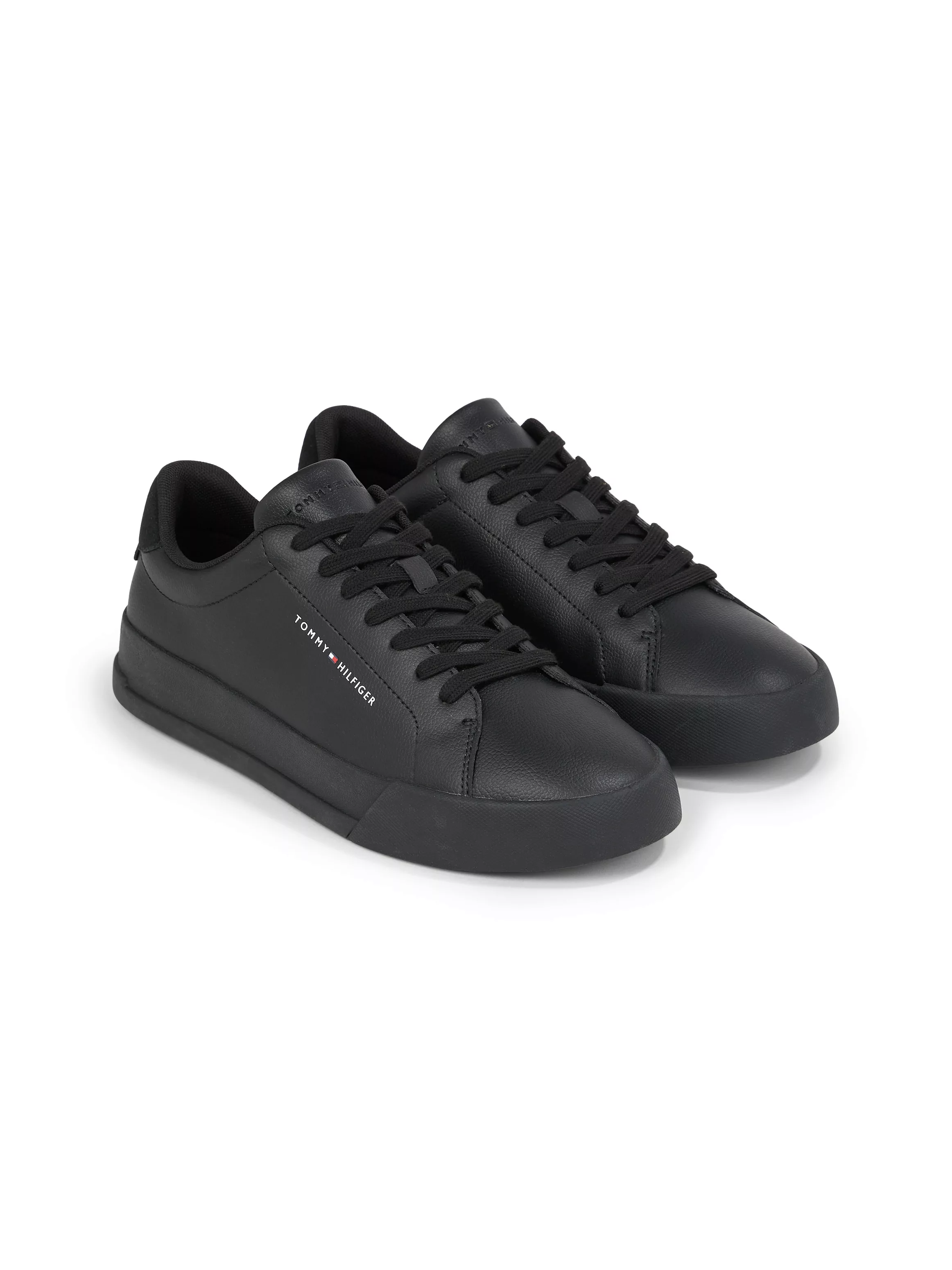 Tommy Hilfiger Plateausneaker "TH COURT LEATHER GRAIN ESS", Freizeitschuh, günstig online kaufen