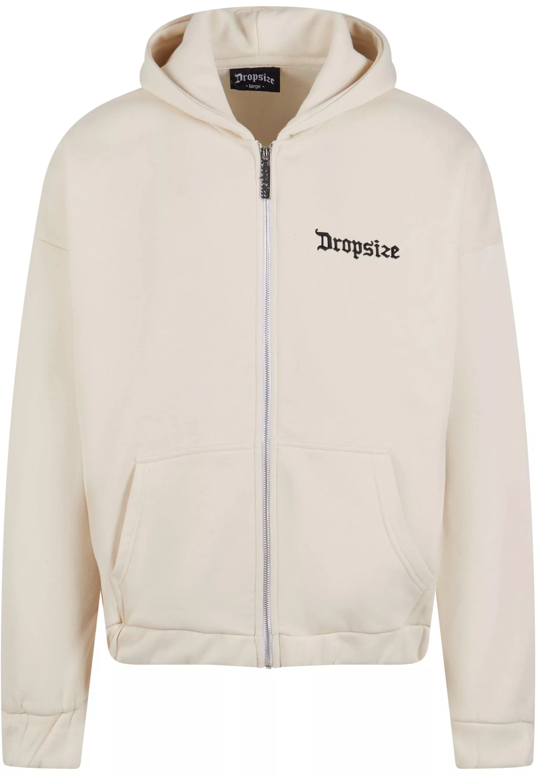 Dropsize Sweatjacke "Dropsize Herren Super Heavy Oversize Blank Zip Hoodie" günstig online kaufen