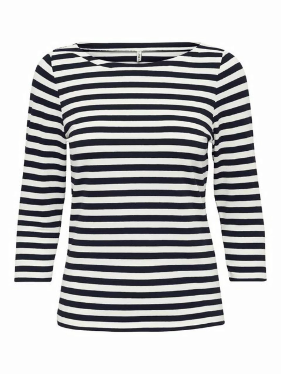 ONLY 3/4-Arm-Shirt ONLFIFI LIFE 3/4 BOAT- NECK TOP in uni oder gestreift günstig online kaufen