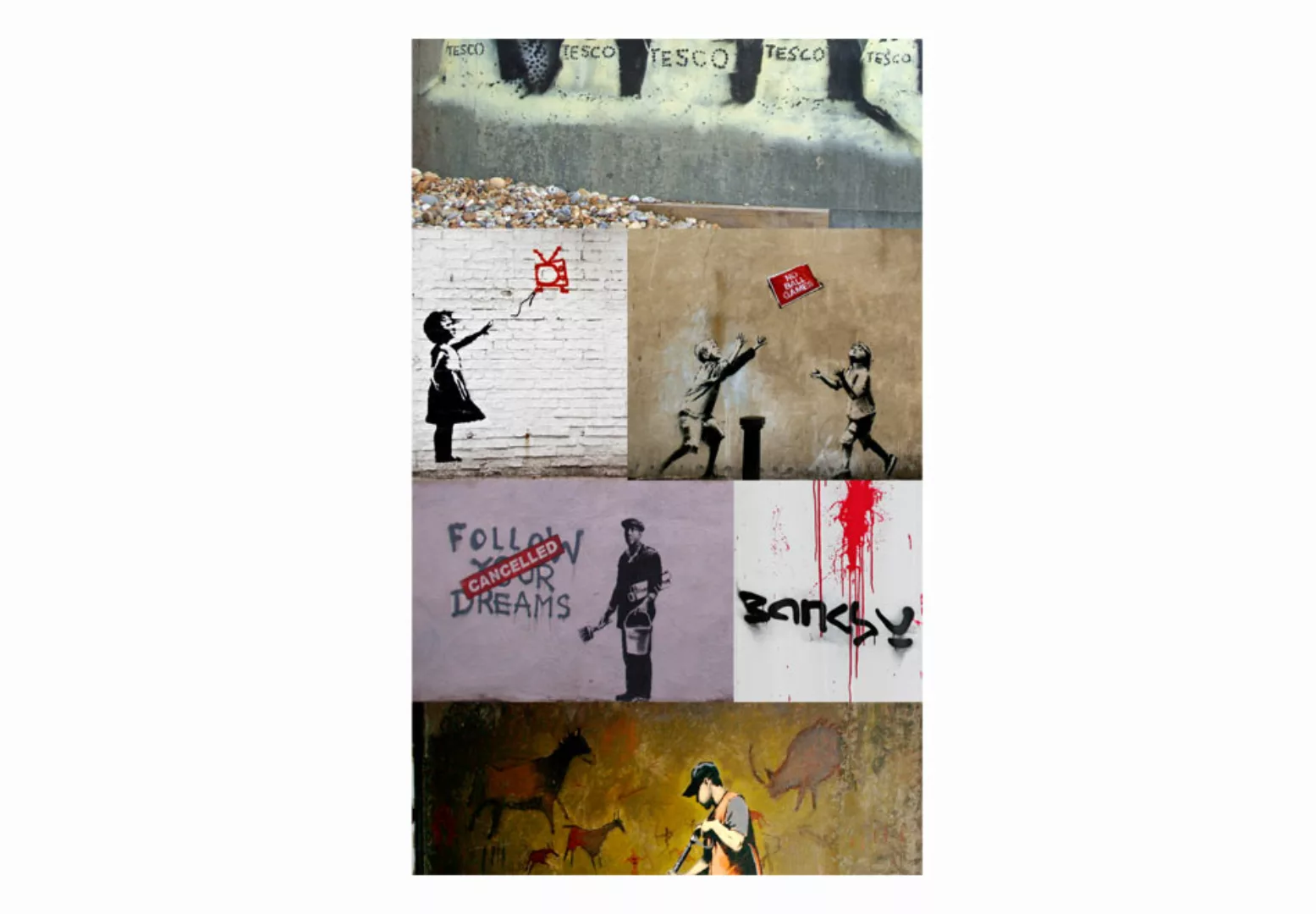 Fototapete - Banksy - A Collage günstig online kaufen