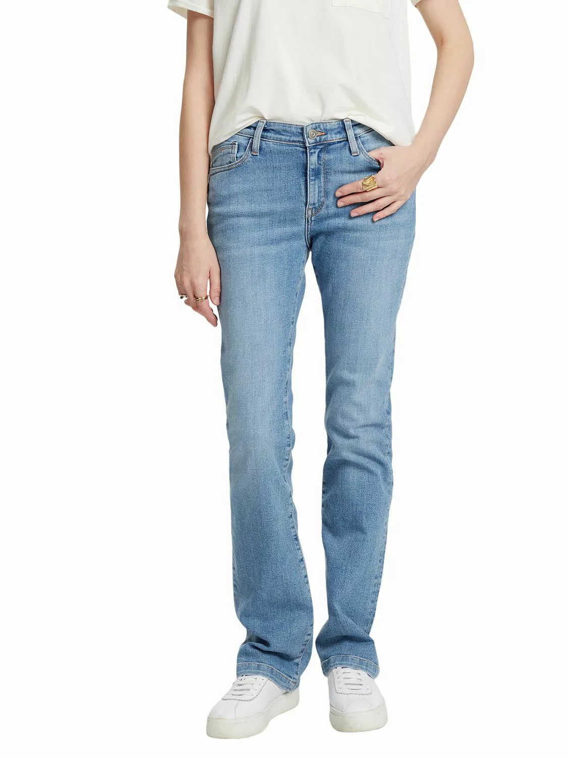 Cross Jeans Damen Jeans LAUREN - Bootcut - Blau - Light Blue günstig online kaufen