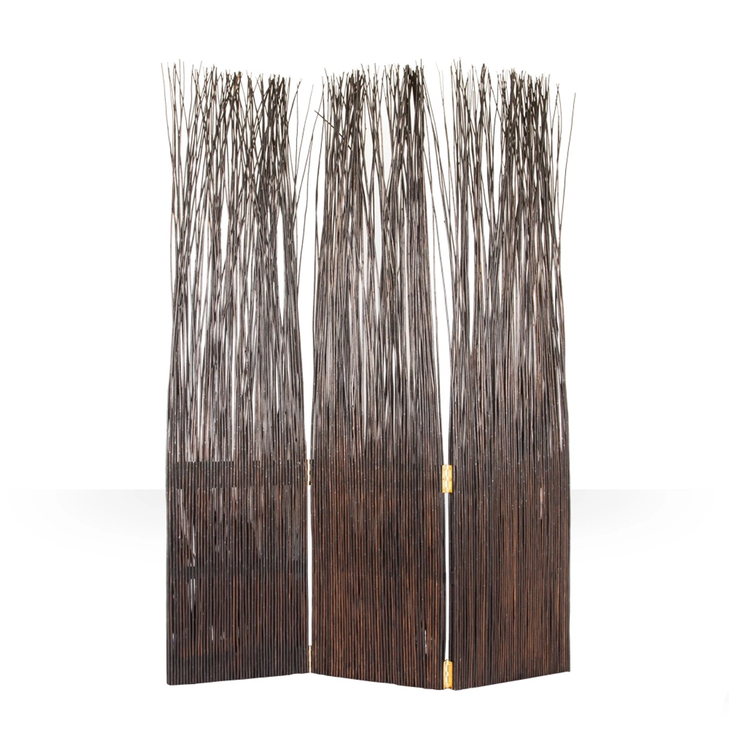 Homestyle4u 3-tlg. Paravent in Braun 120x170 cm 974 günstig online kaufen