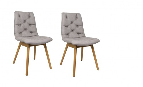 andas 4-Fußstuhl "Ramon", (Set), 2 St., Microfaser, mit Massivholzbeinen, v günstig online kaufen