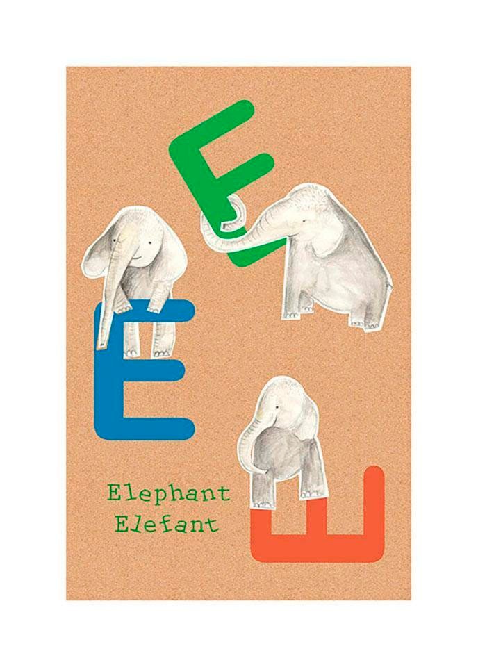 Komar Bild "ABC Animal E", Buchstaben, (1 St.), Wandbild zur Dekoration - o günstig online kaufen