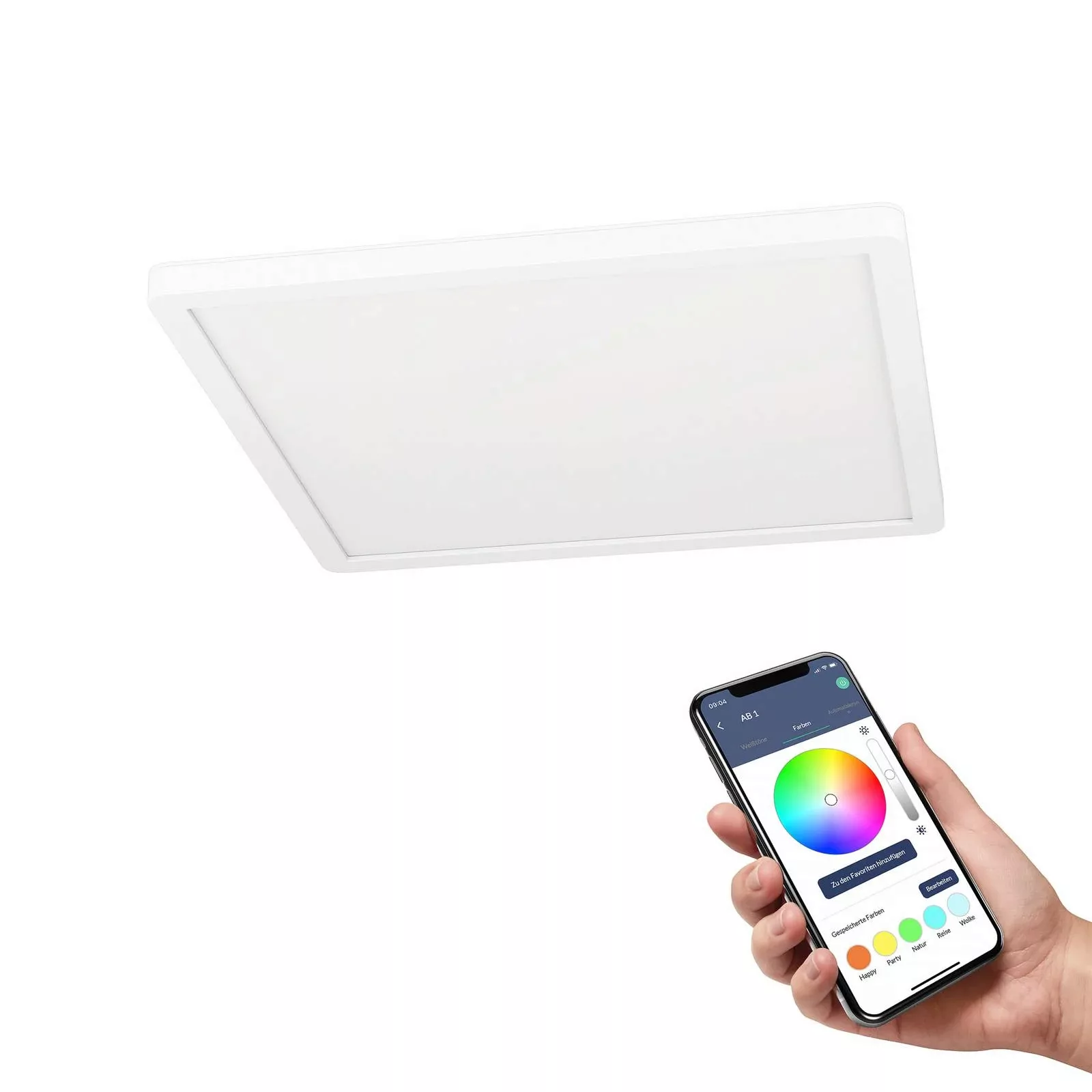 EGLO connect LED-Deckenlampe Rovito-Z, weiß, 29 x 29 cm günstig online kaufen