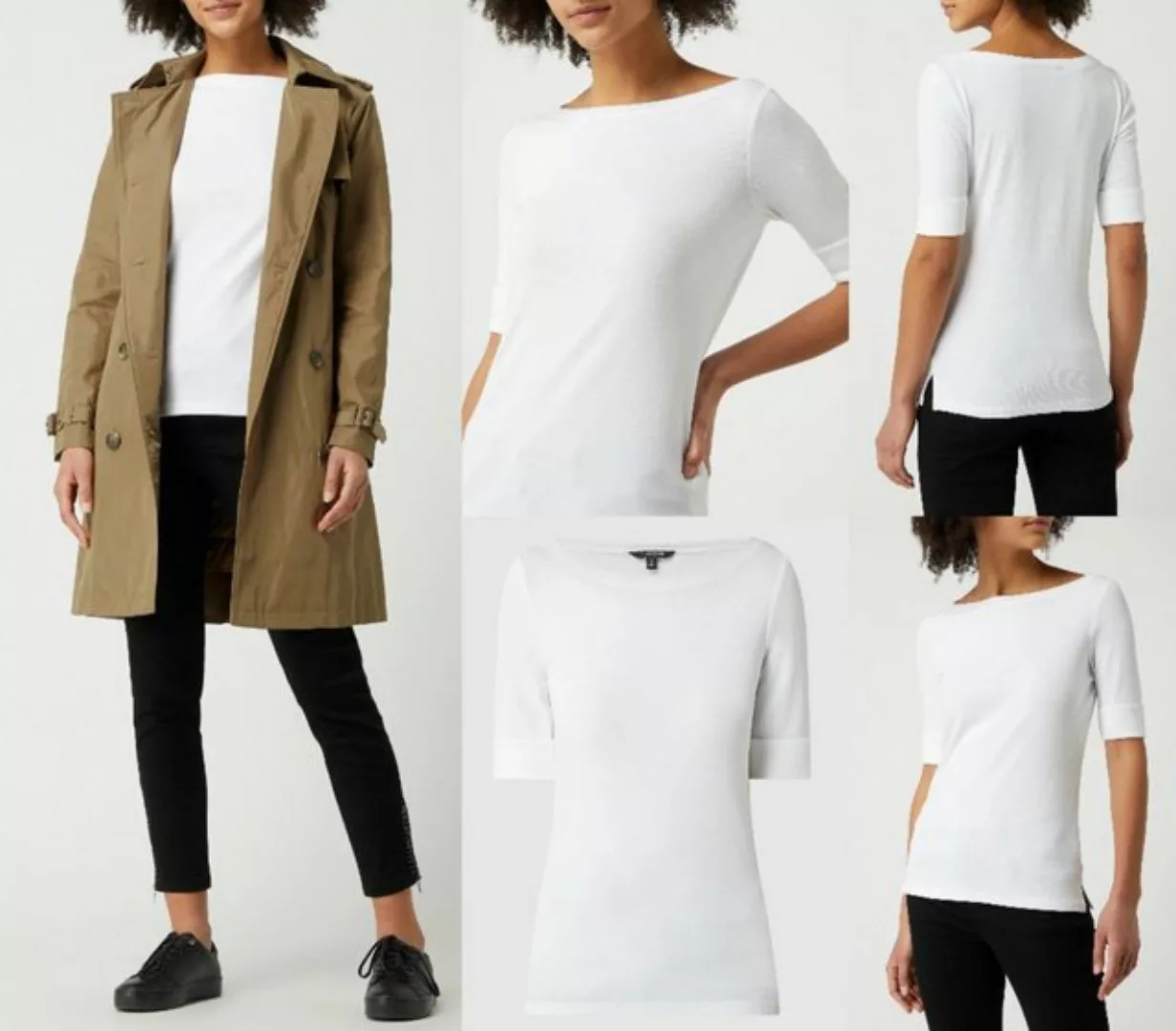 Ralph Lauren T-Shirt LAUREN RALPH LAUREN Judy U-Boot Shirt Soft Cotton Top günstig online kaufen