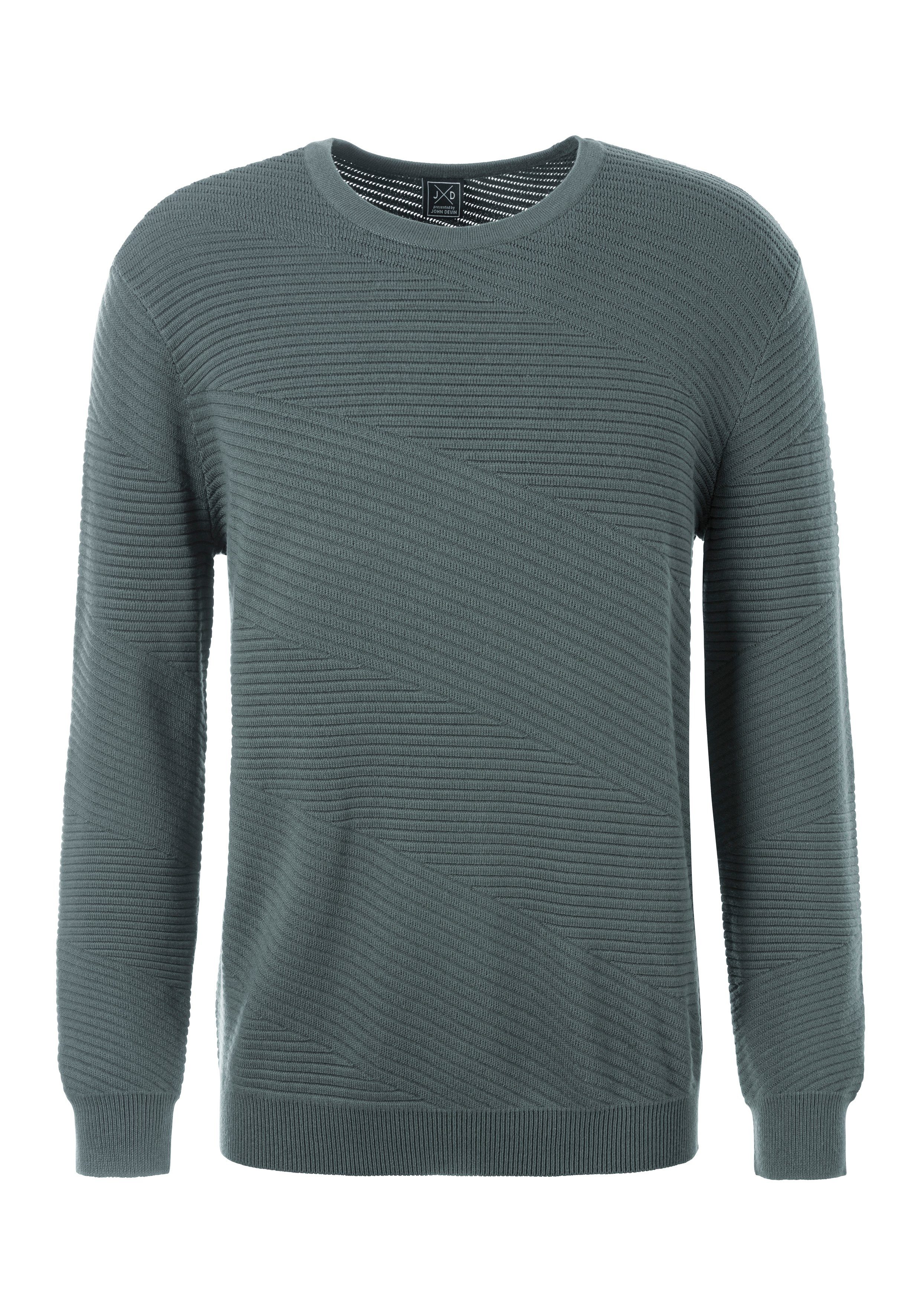 John Devin Strickpullover, Pullover aus weichem Strukturstrick günstig online kaufen