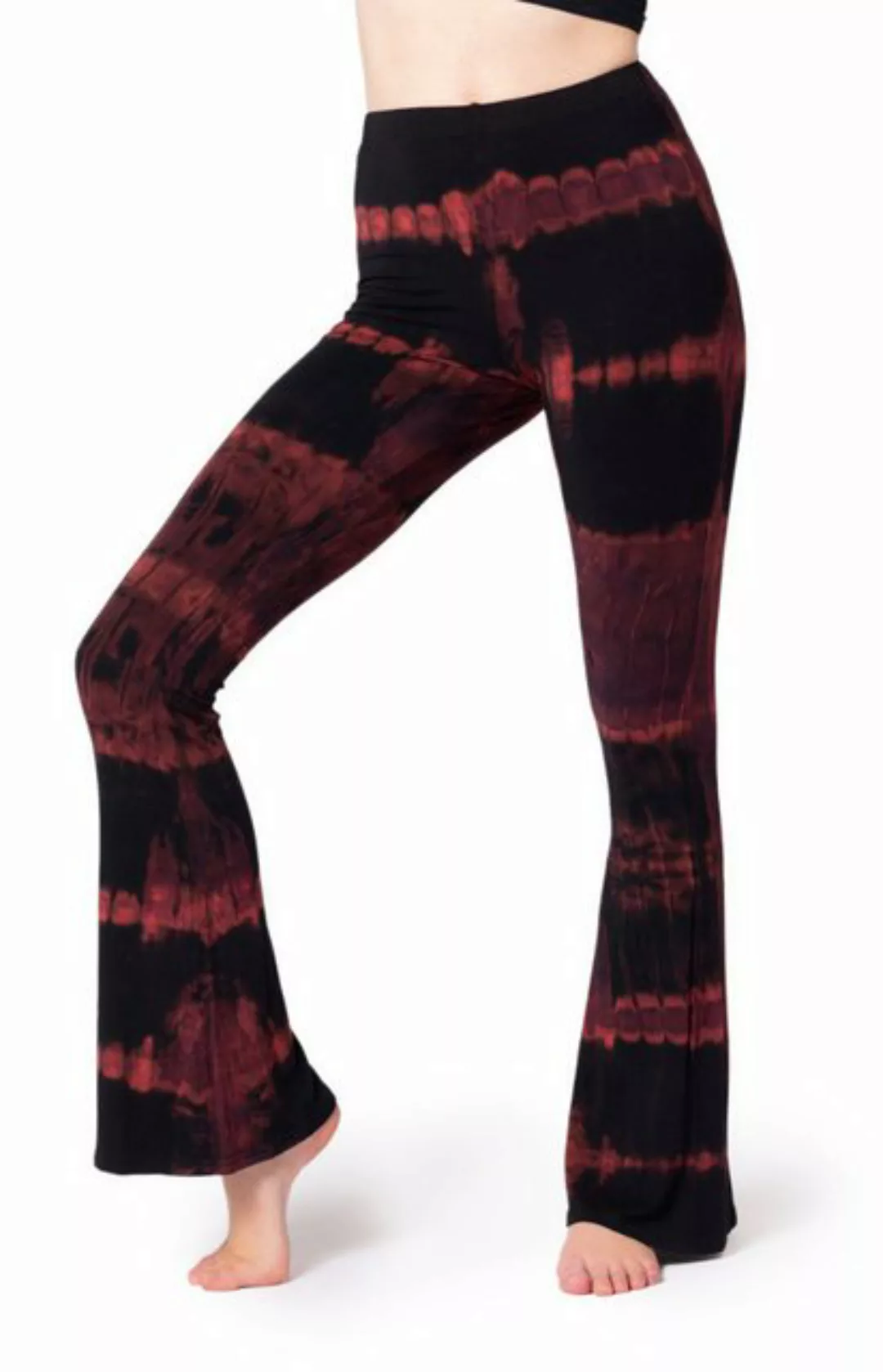 PANASIAM Leggings Unikat Batik Leggings stretch mit ausgestelltem Bein hand günstig online kaufen