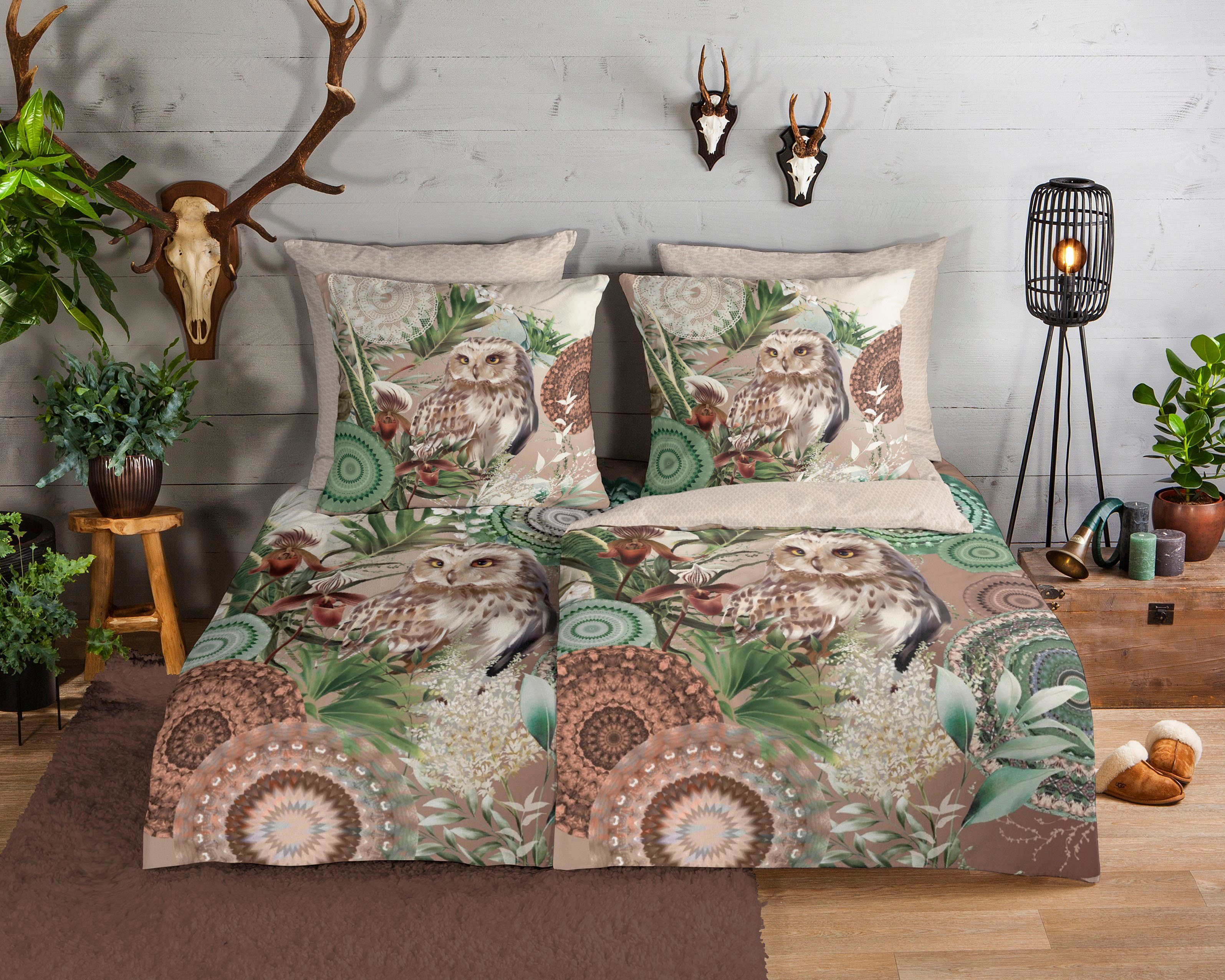 hip Wendebettwäsche »Kirja«, Biber, 135x200, Warm, Weich, Wendeoptik, Reißv günstig online kaufen