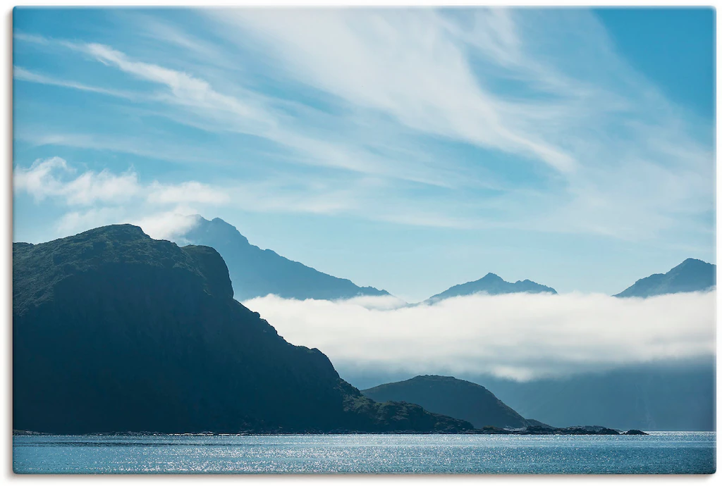 Artland Leinwandbild "Haukland Beach Lofoten", Berge, (1 St.), auf Keilrahm günstig online kaufen