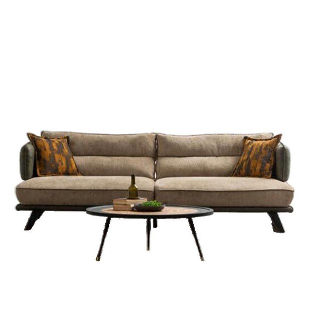 JVmoebel Sofa Luxus Sofagarnitur Sofa 3 Sitzer Sessel Stoff Modern Mehrfarb günstig online kaufen