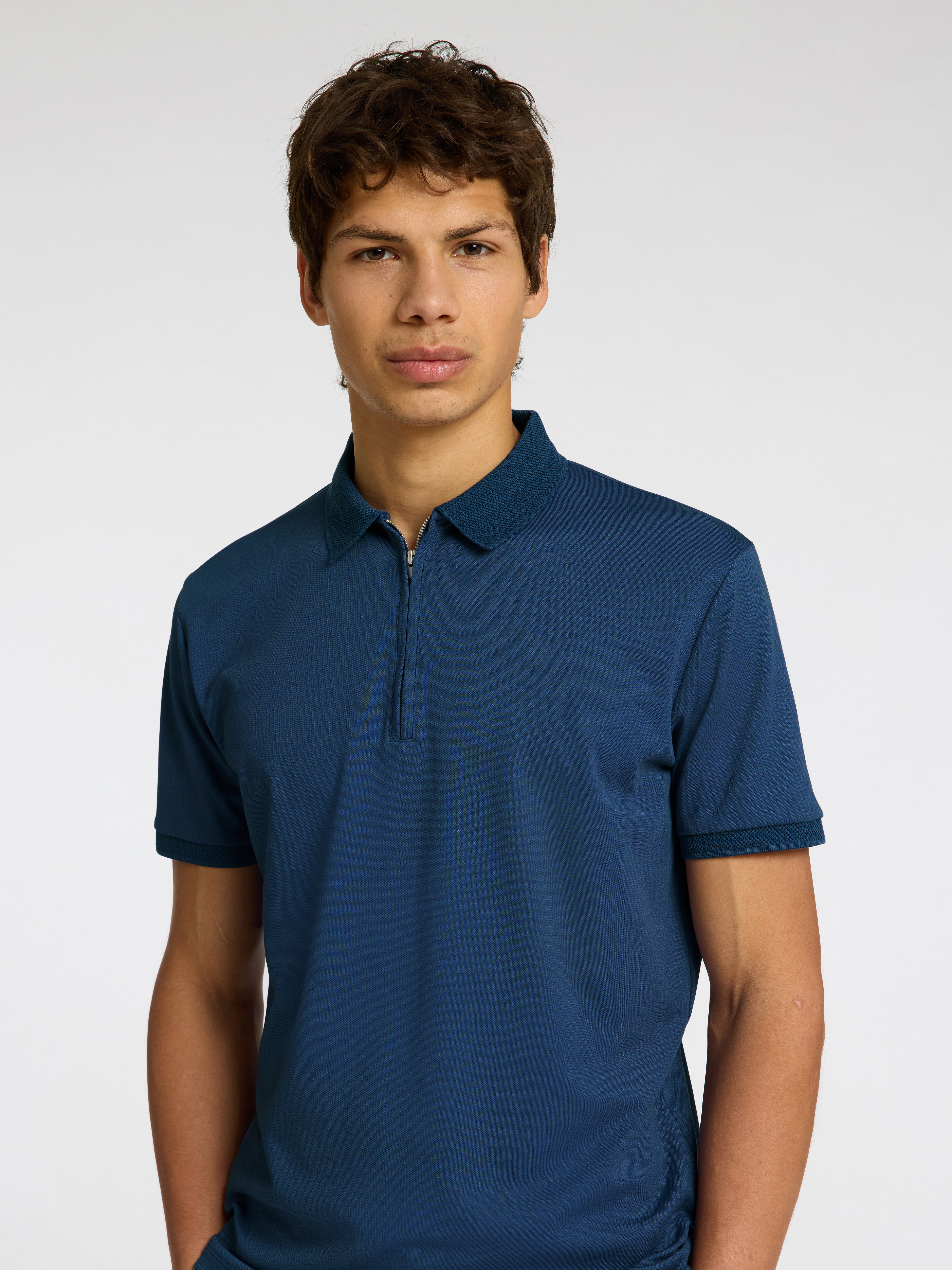 SELECTED HOMME Poloshirt "SLHFAVE ZIP SS POLO NOOS" günstig online kaufen