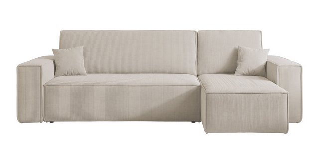 Selsey Ecksofa SCARLO, mit Schlaffunktion, Bettkasten und Cordbezug günstig online kaufen