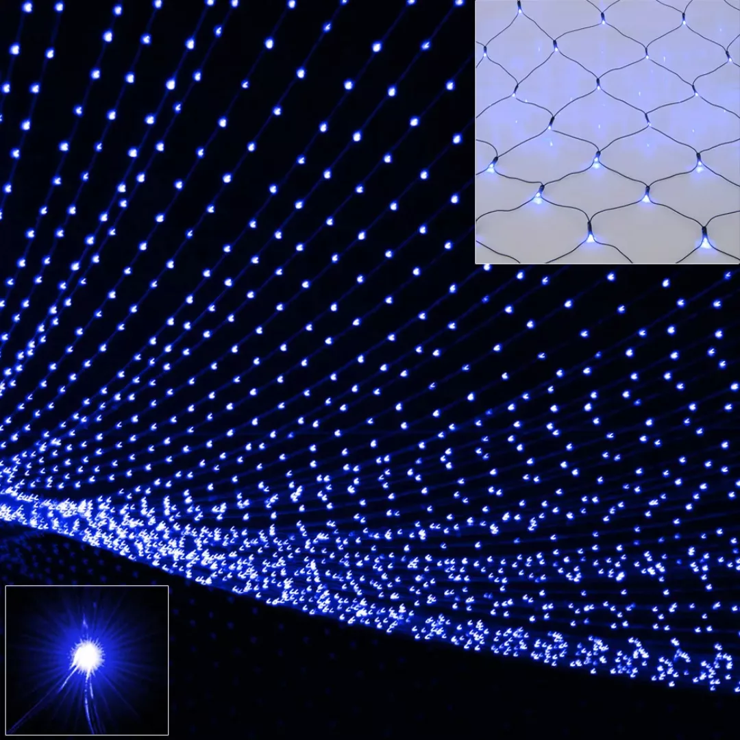 Netzlichterkette Blau 160 LED 200x150cm günstig online kaufen
