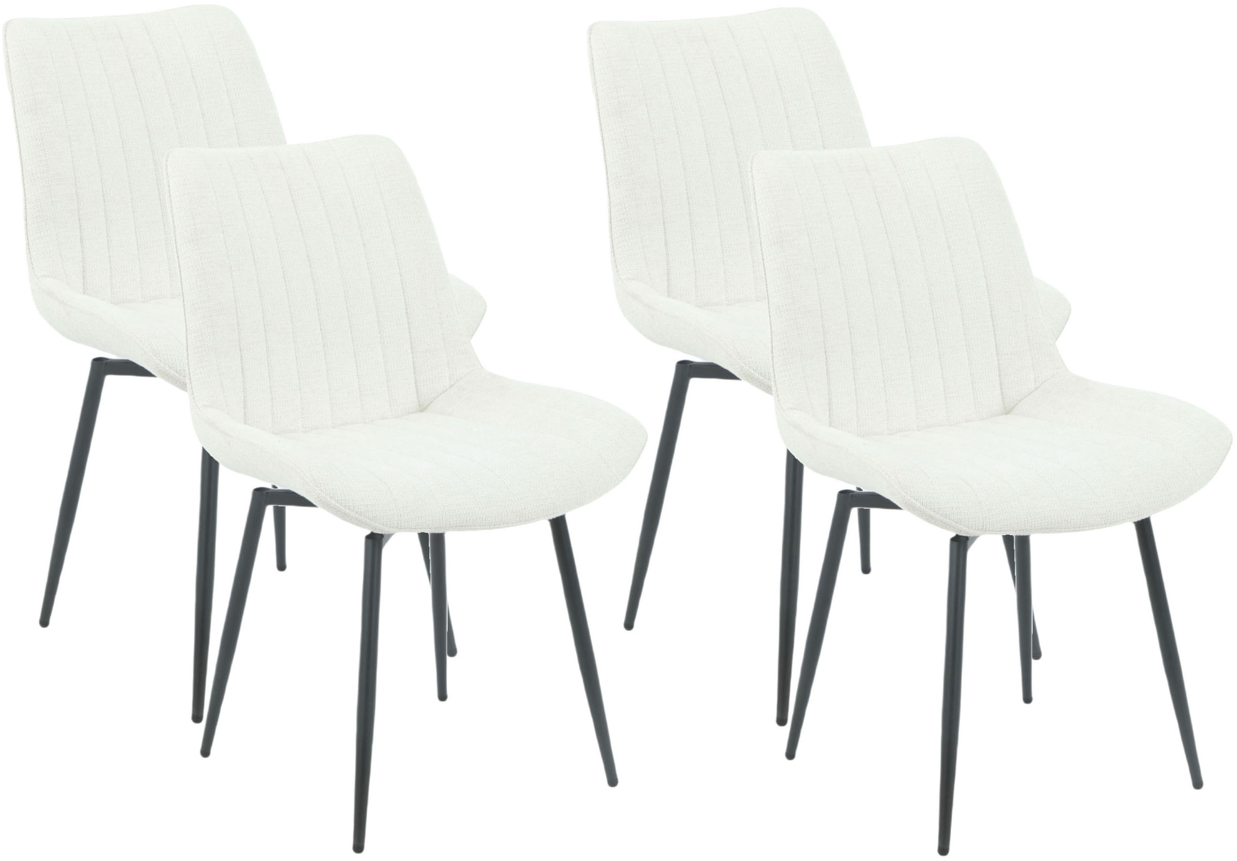 HELA 4-Fußstuhl "NEWPORT", (Set), 4 St., Microfaser-Webstoff, 4-Fuß,XL-Sitz günstig online kaufen