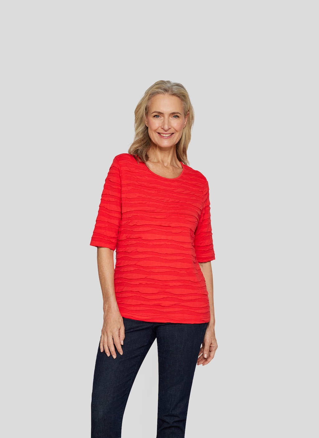 Rabe Rundhalsshirt, im Crinkle-Look günstig online kaufen