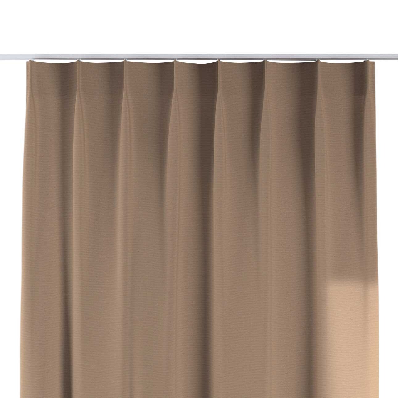 Vorhang mit flämischen 1-er Falten, hellbraun, Quadro (136-09) günstig online kaufen
