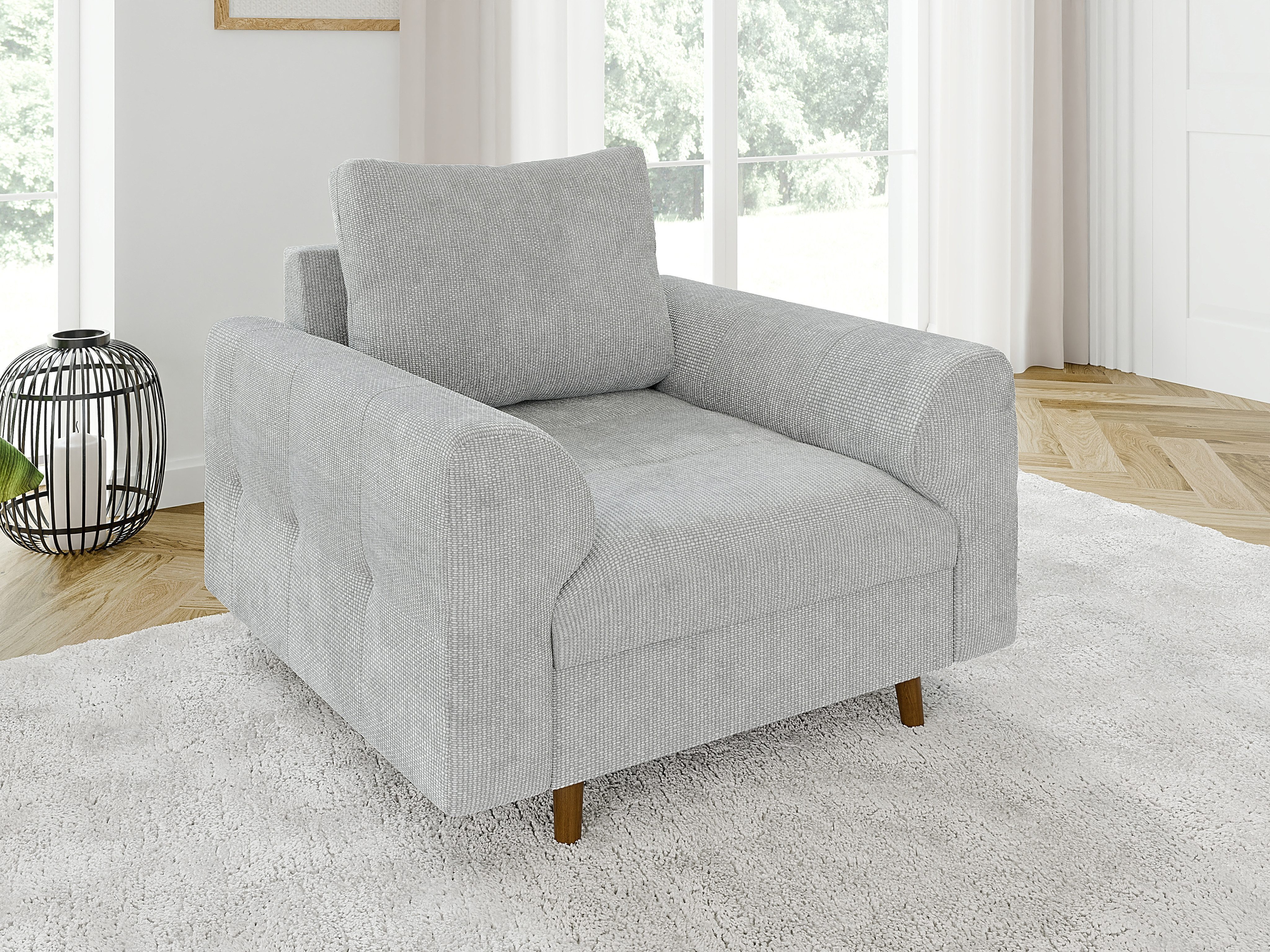 S-Style Möbel Sessel Kristian mit Holzfüßen günstig online kaufen