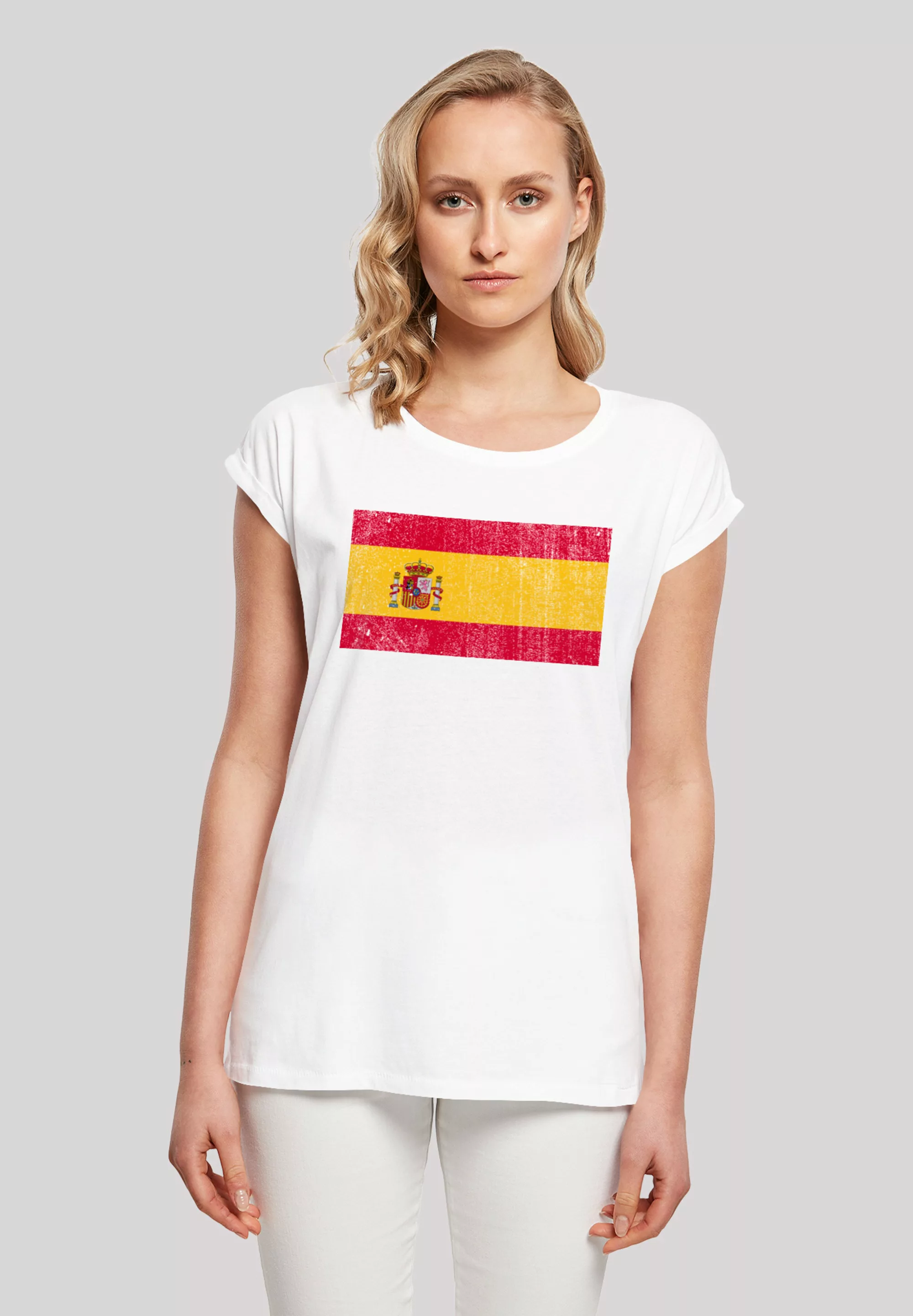 F4NT4STIC T-Shirt "Spain Spanien Flagge distressed", Print günstig online kaufen