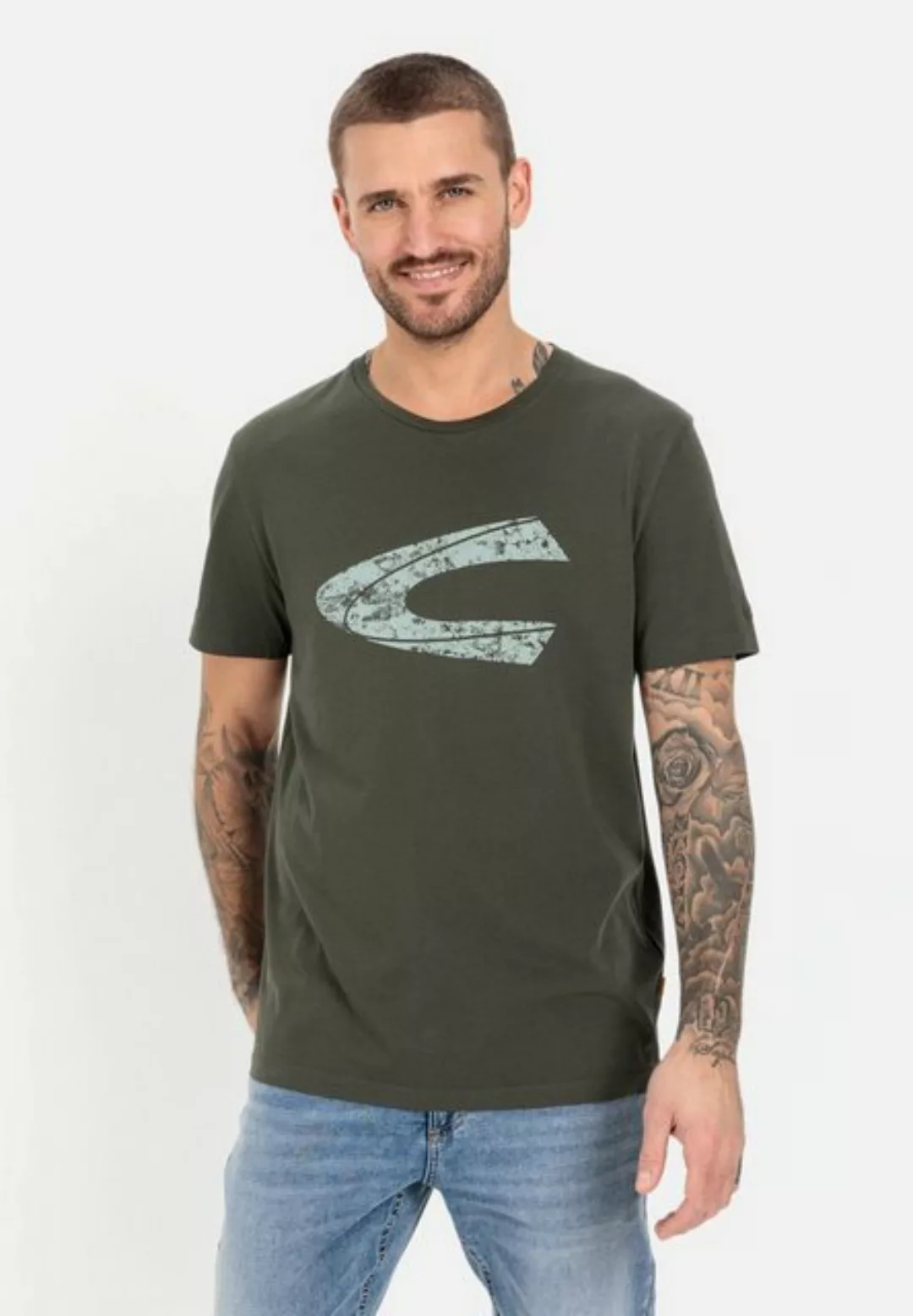 camel active Print-Shirt aus nachhaltigem Organic Cotton günstig online kaufen