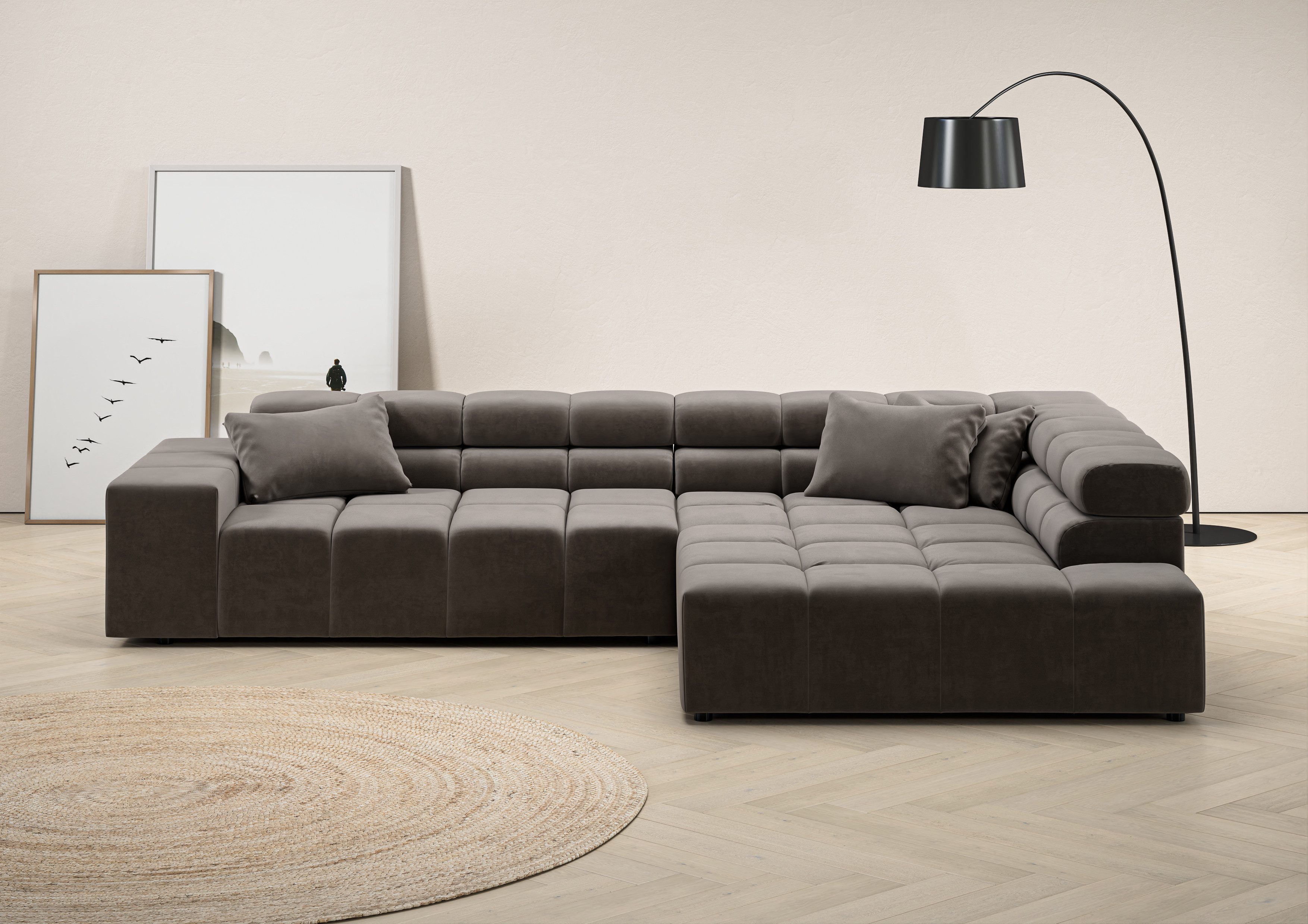 INOSIGN Ecksofa "Ancona incl. Kopfteilverstellung, Breite 319cm, L-Form", w günstig online kaufen