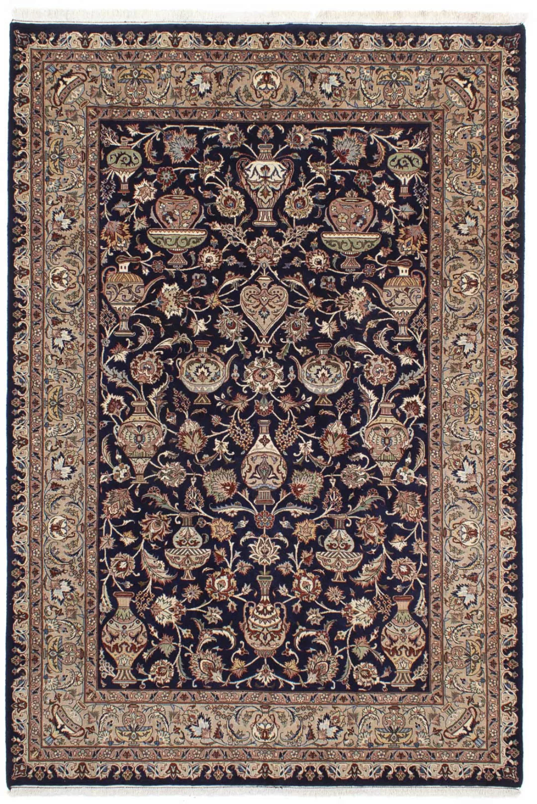 morgenland Wollteppich »Kaschmar Blumenmuster Nero 288 x 202 cm«, rechtecki günstig online kaufen