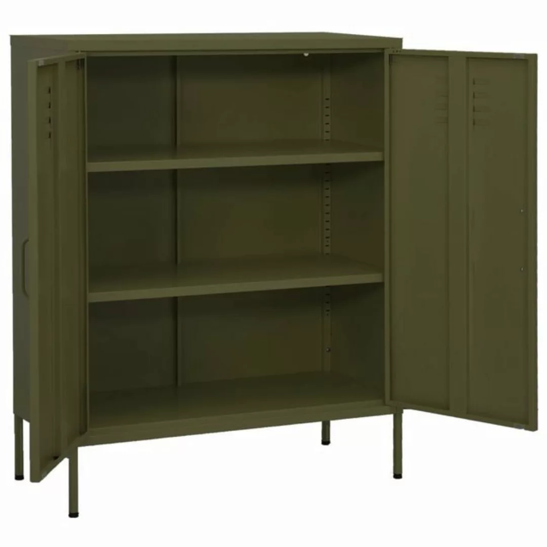 vidaXL Aktenschrank Lagerschrank Olivgrün 80x35x101,5 cm Stahl günstig online kaufen