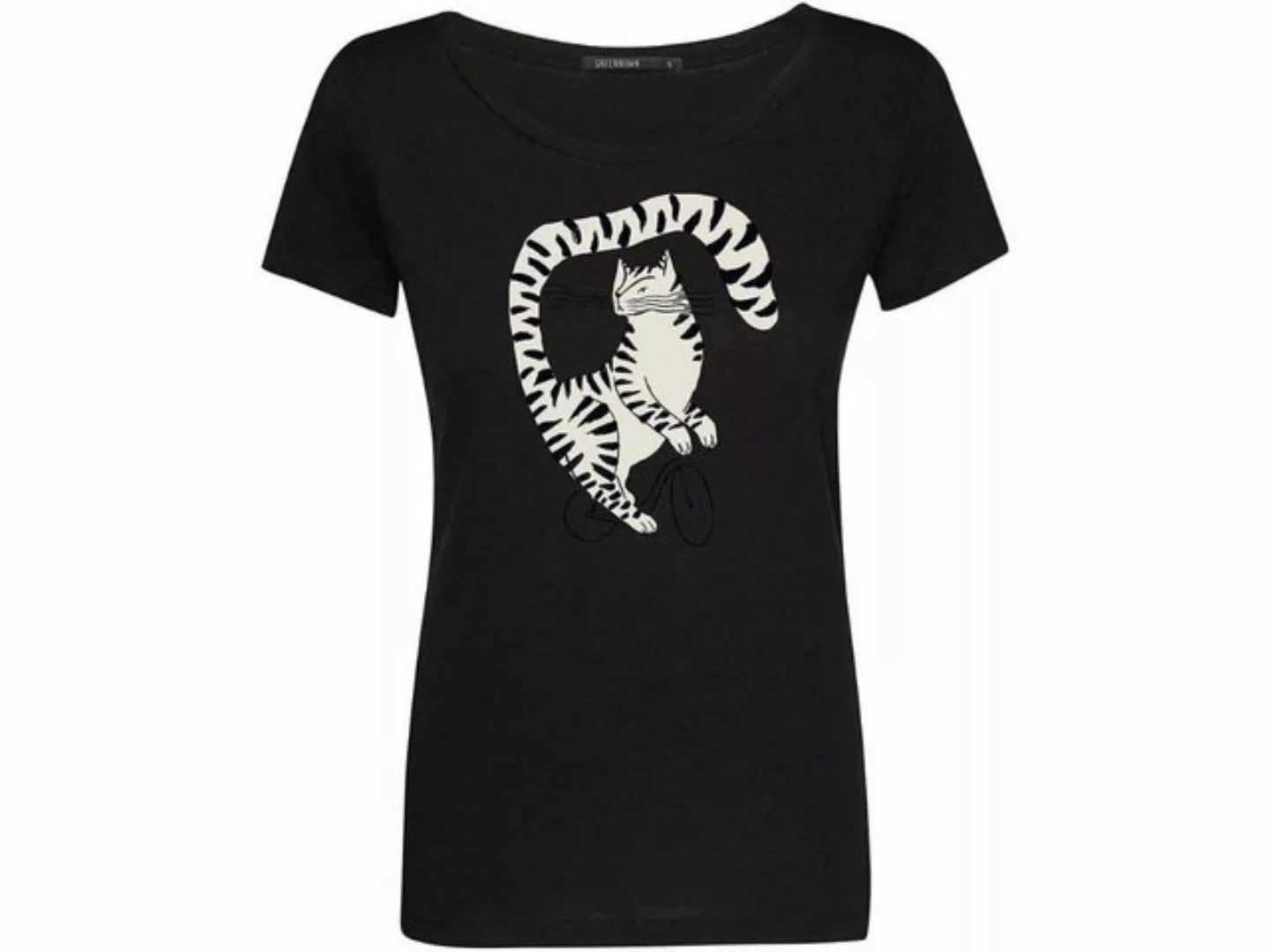 GreenBomb T-Shirt GREENBOMB Bio-Damen-T-Shirt 'Cat Tour' mit Rundhal günstig online kaufen