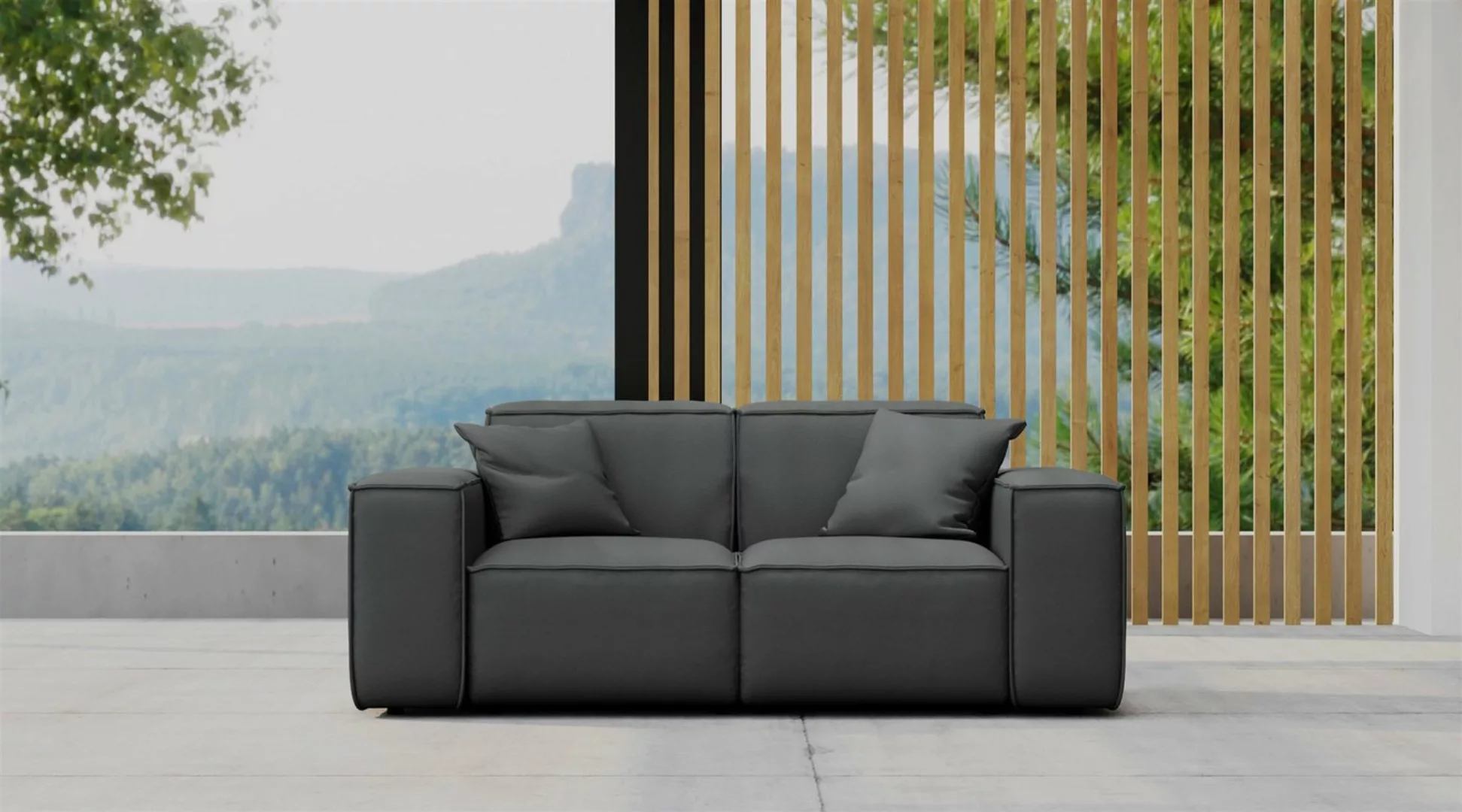 Fun Möbel Loungesofa Gartensofa Sofa 2-Sitzer SUMMER, Pflegeleichter und we günstig online kaufen