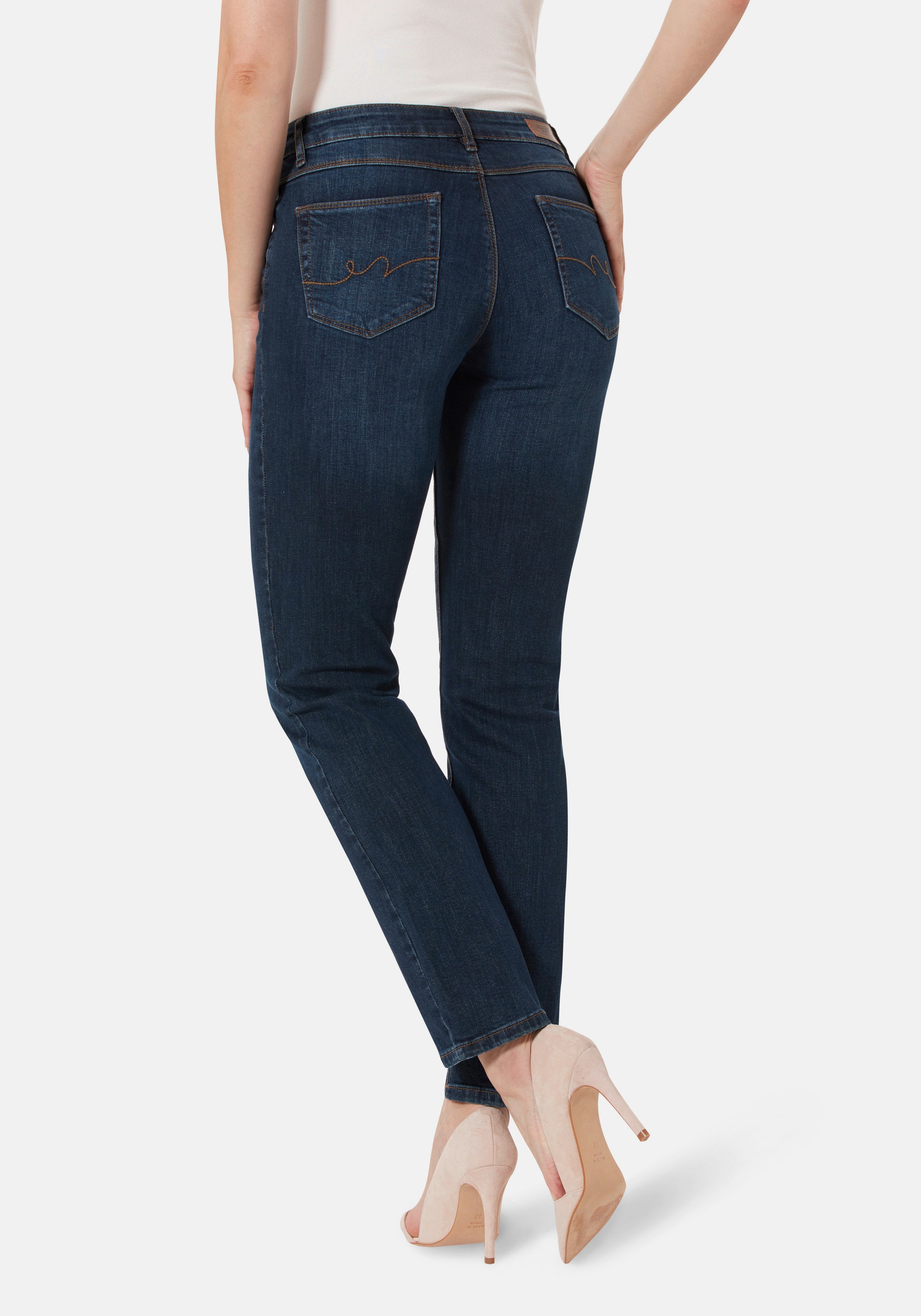 STOOKER WOMEN Straight-Jeans Zermatt Stretch - Straight Fit - Mid Blue Deni günstig online kaufen