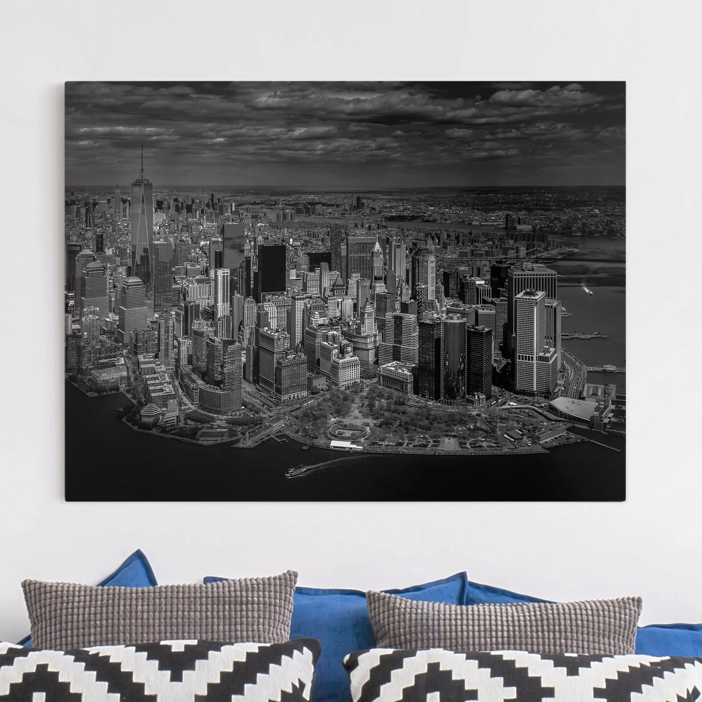 Leinwandbild New York - Querformat New York - Manhattan aus der Luft günstig online kaufen