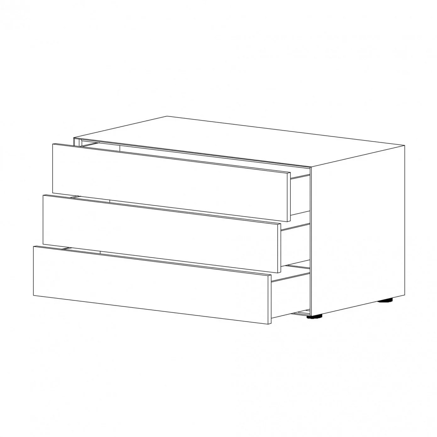 Piure - Nex Pur Box Schubkastenbox/Kommode 120x75cm - weiß RAL 9016/MDF mat günstig online kaufen